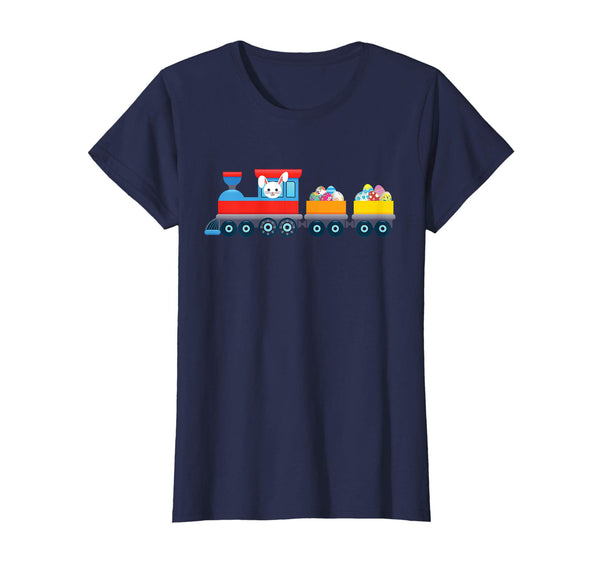 Bunny Train Truck Carying Eggs Easter Day T-Shirt Egg Hunt