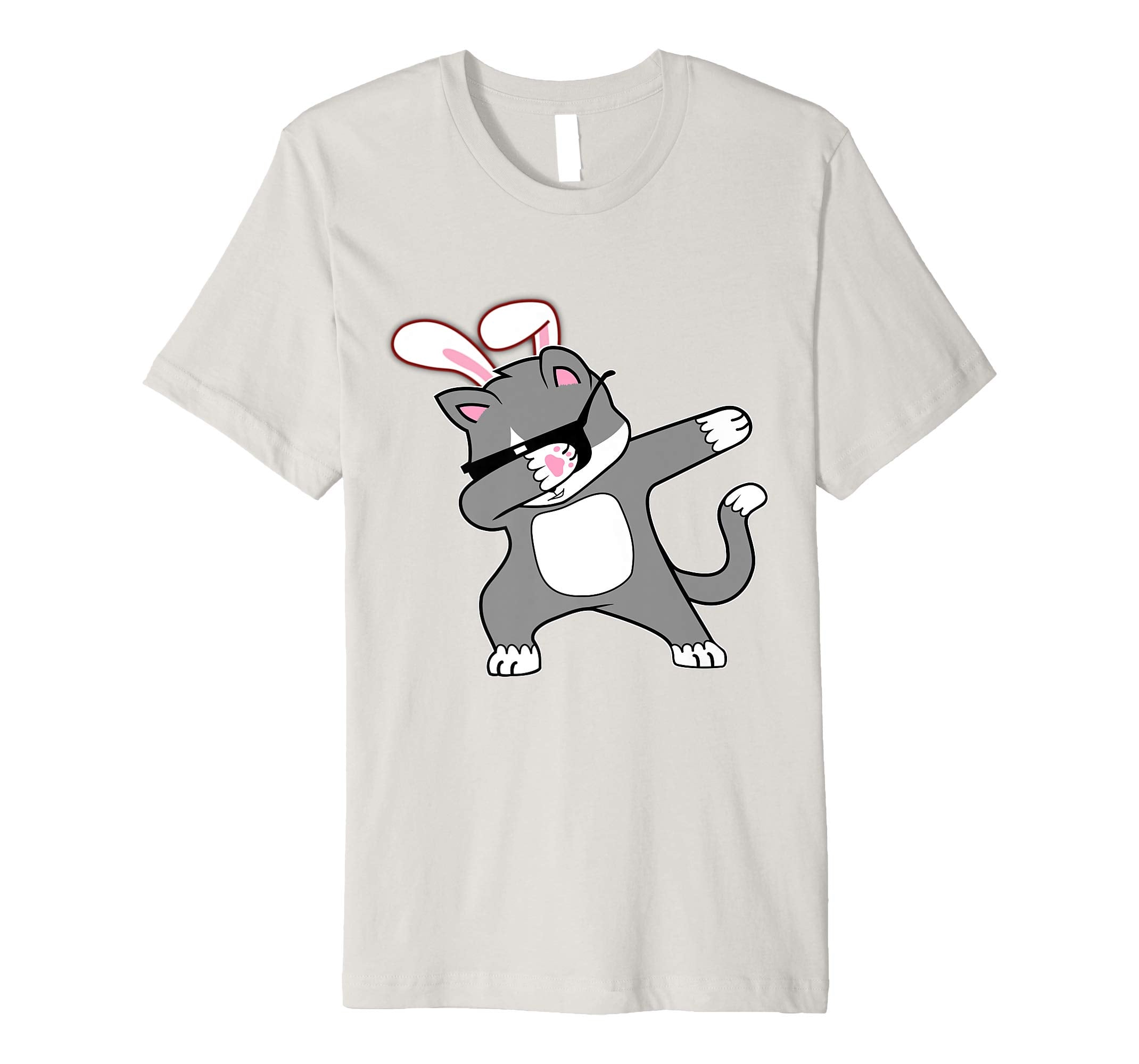 This Easter Bunny Dabbing Cat Tshirt Rabbit Ears Animal Gift