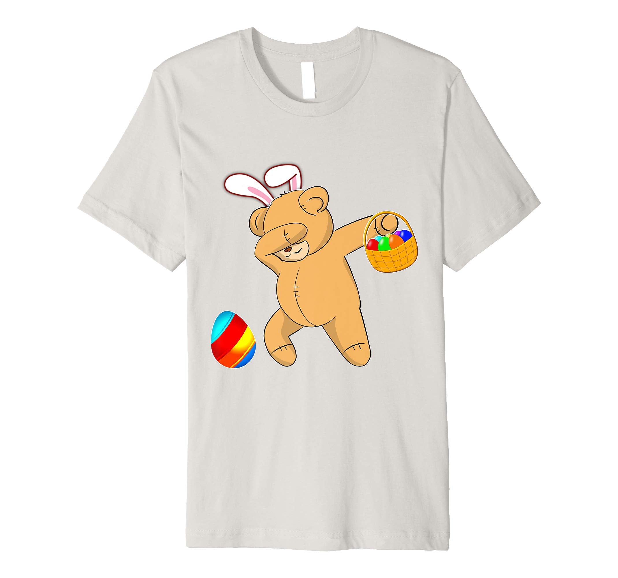 Easter Bunny Dabbing Teddy Bear Tshirt Easter Egg Basket