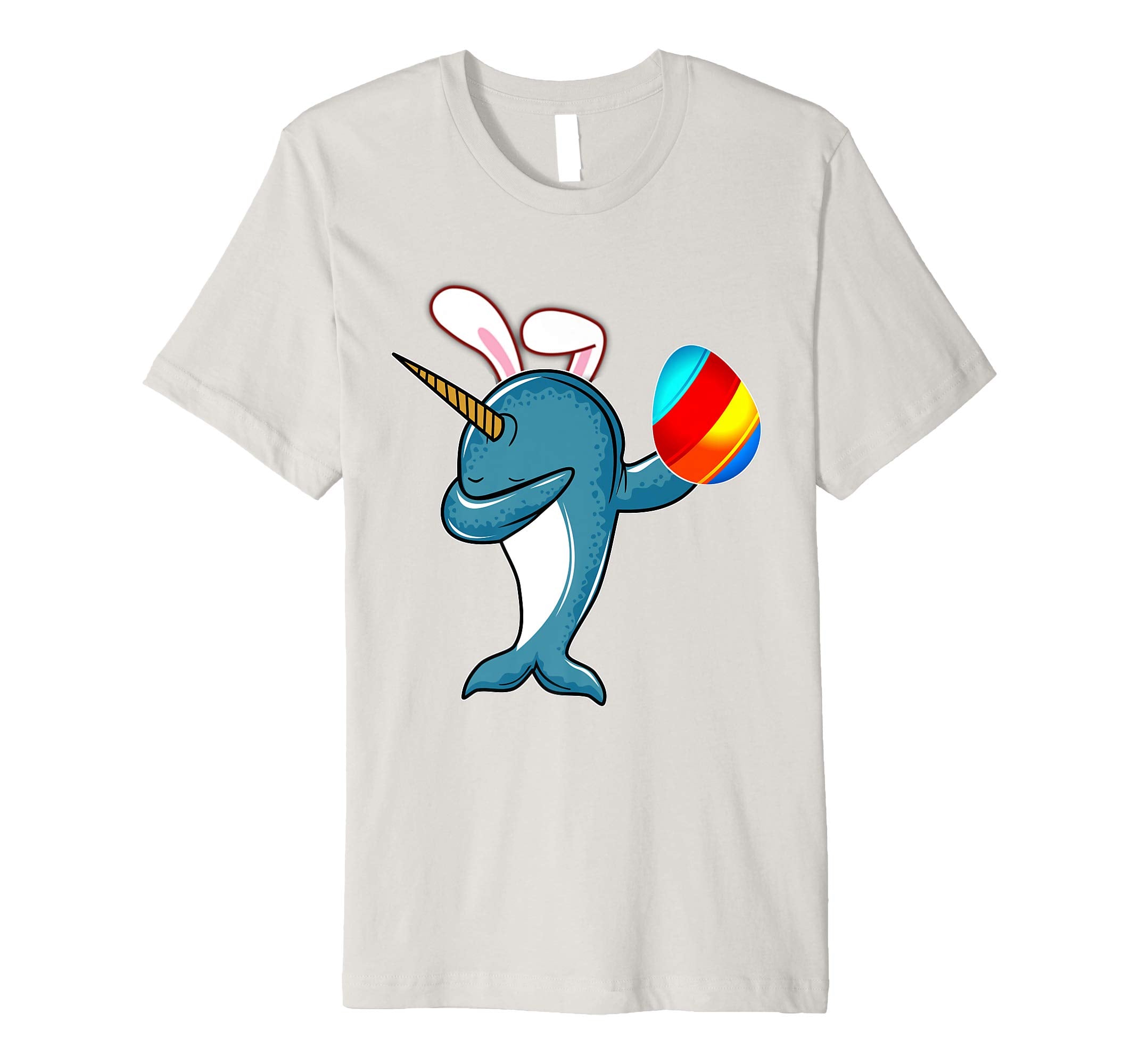 Easter Bunny Dabbing Narwhal Unicorn Tshirt Egg Ears Gift