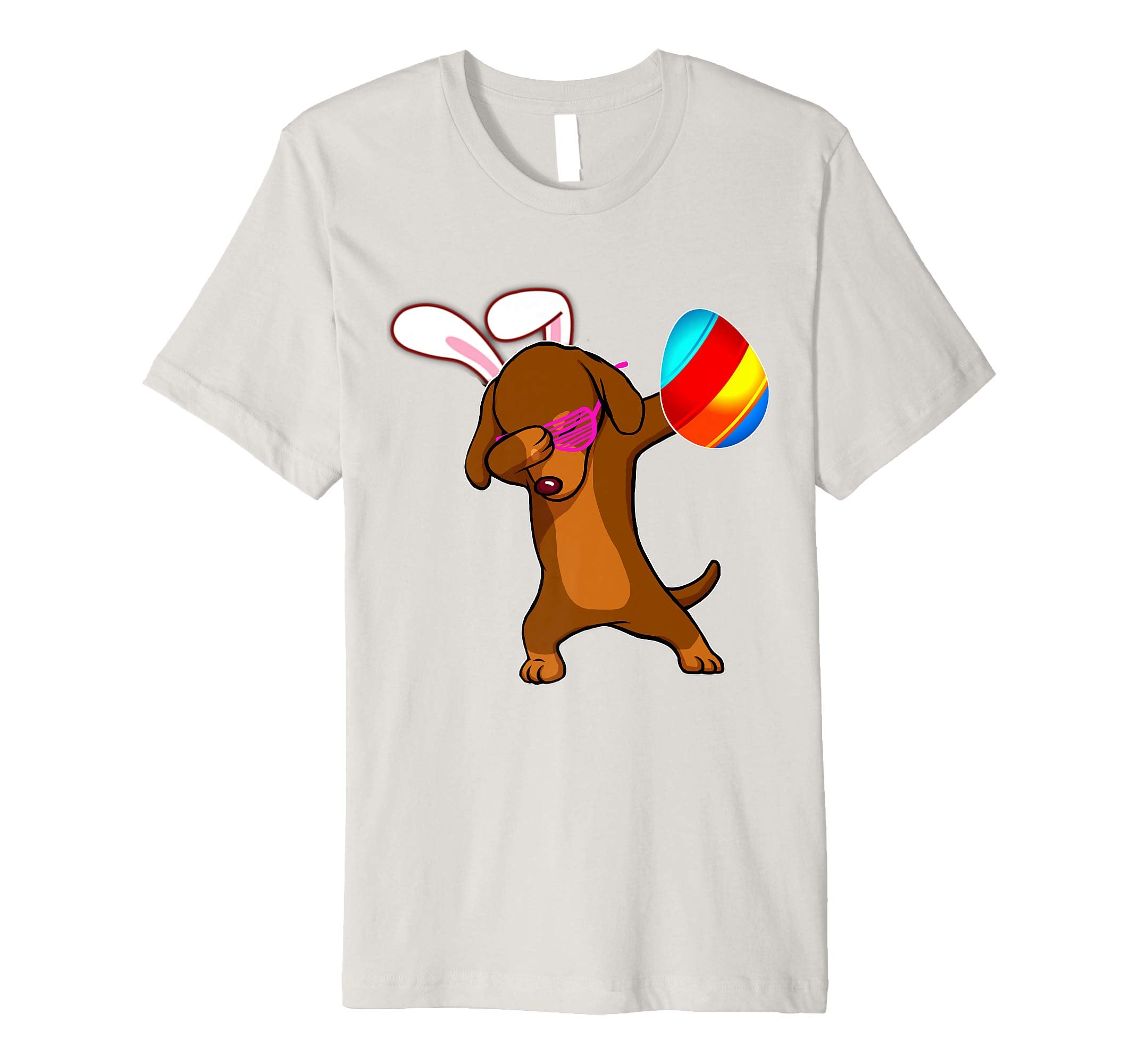 Easter Bunny Dabbing Dachshund Dog Tshirt Egg Ears Gift