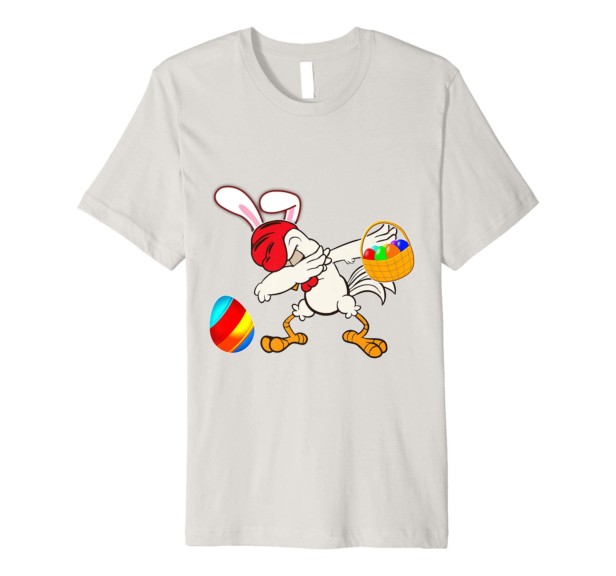 Easter Bunny Dabbing Chicken Tshirt Easter Egg Basket