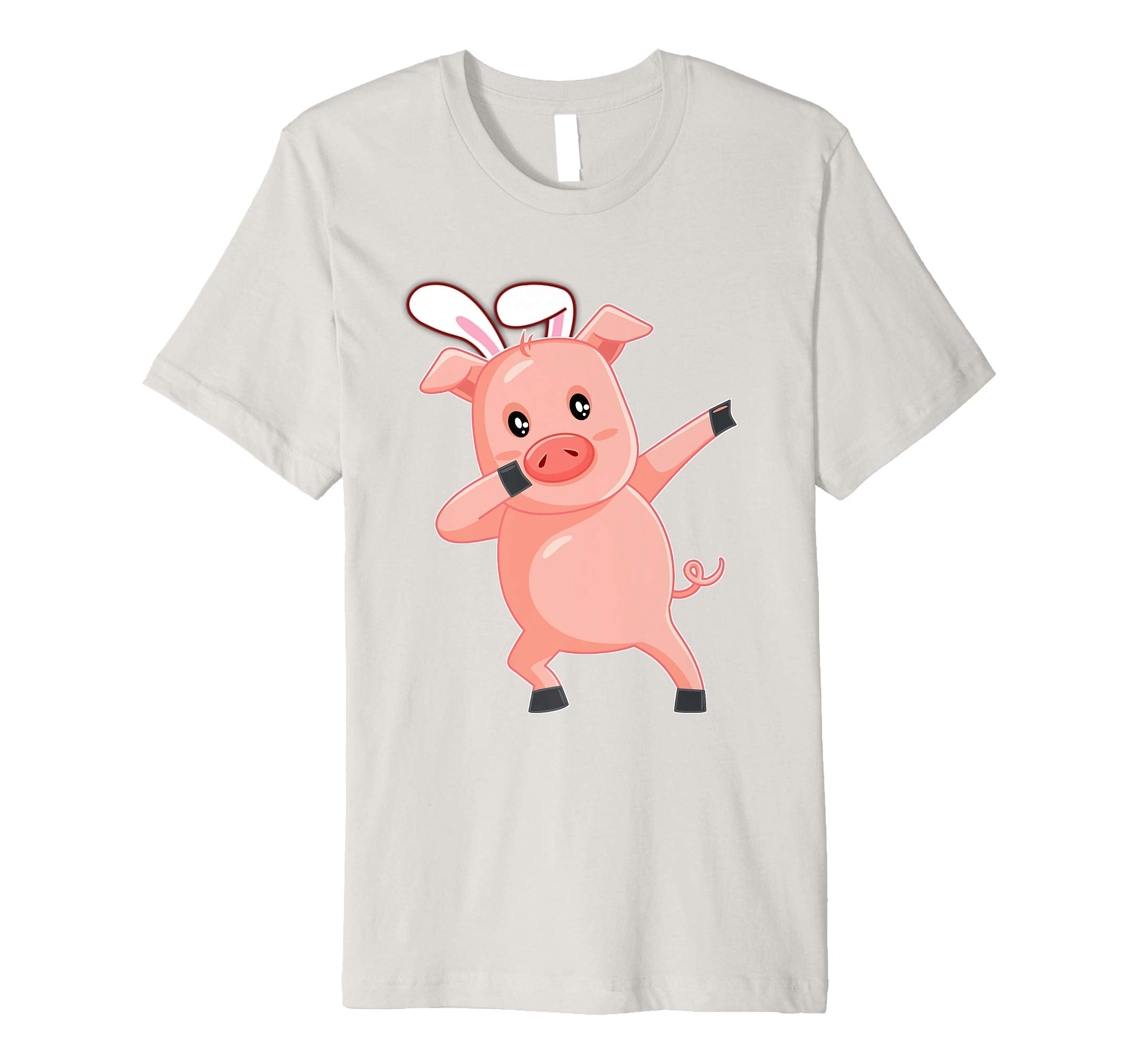 Easter Bunny Dabbing Pig Hog Tshirt Rabbit Ears Animal Gift
