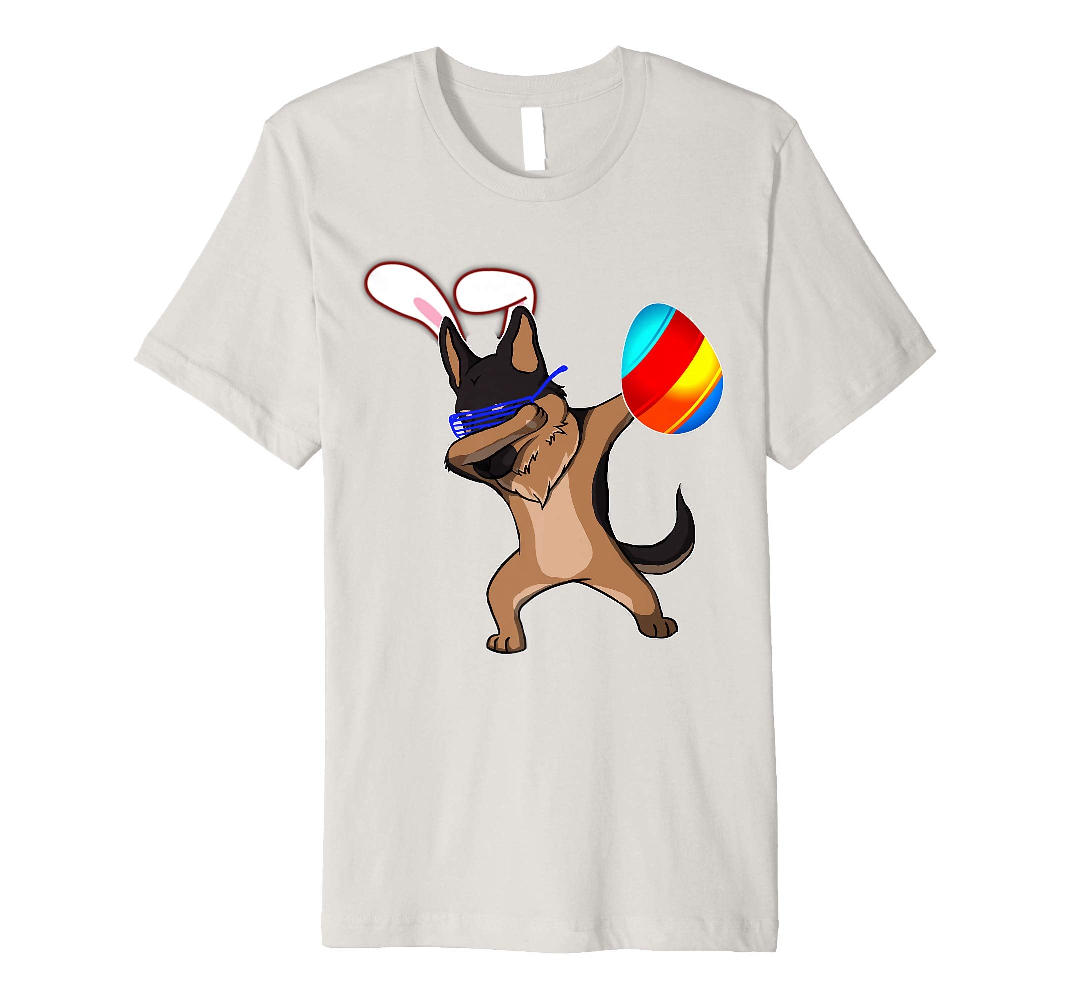 Easter Bunny Dabbing German Shepherd Dog Tshirt Egg Ears