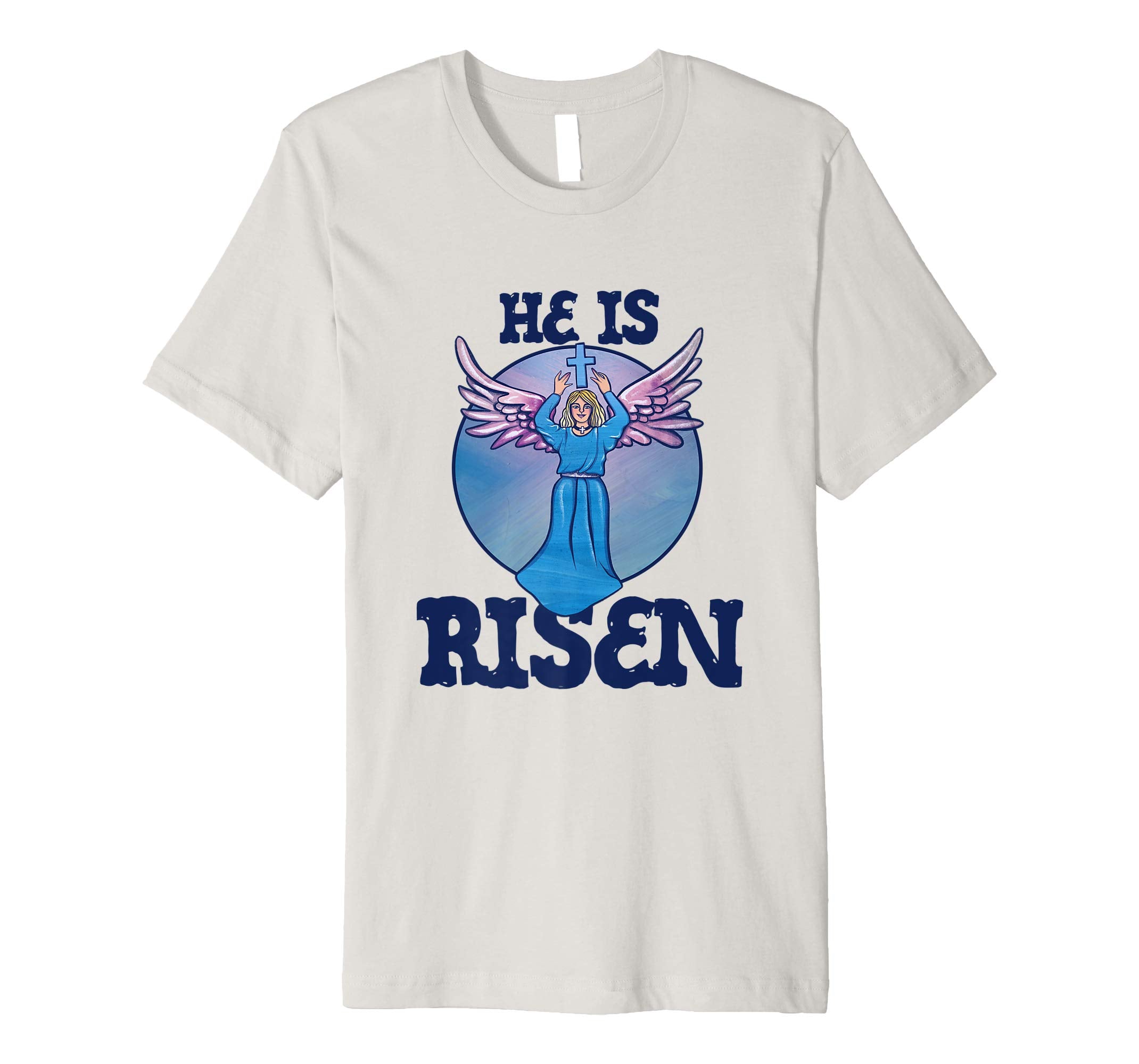 He is Risen t-shirt Christian Easter Sunday Angel Artwork