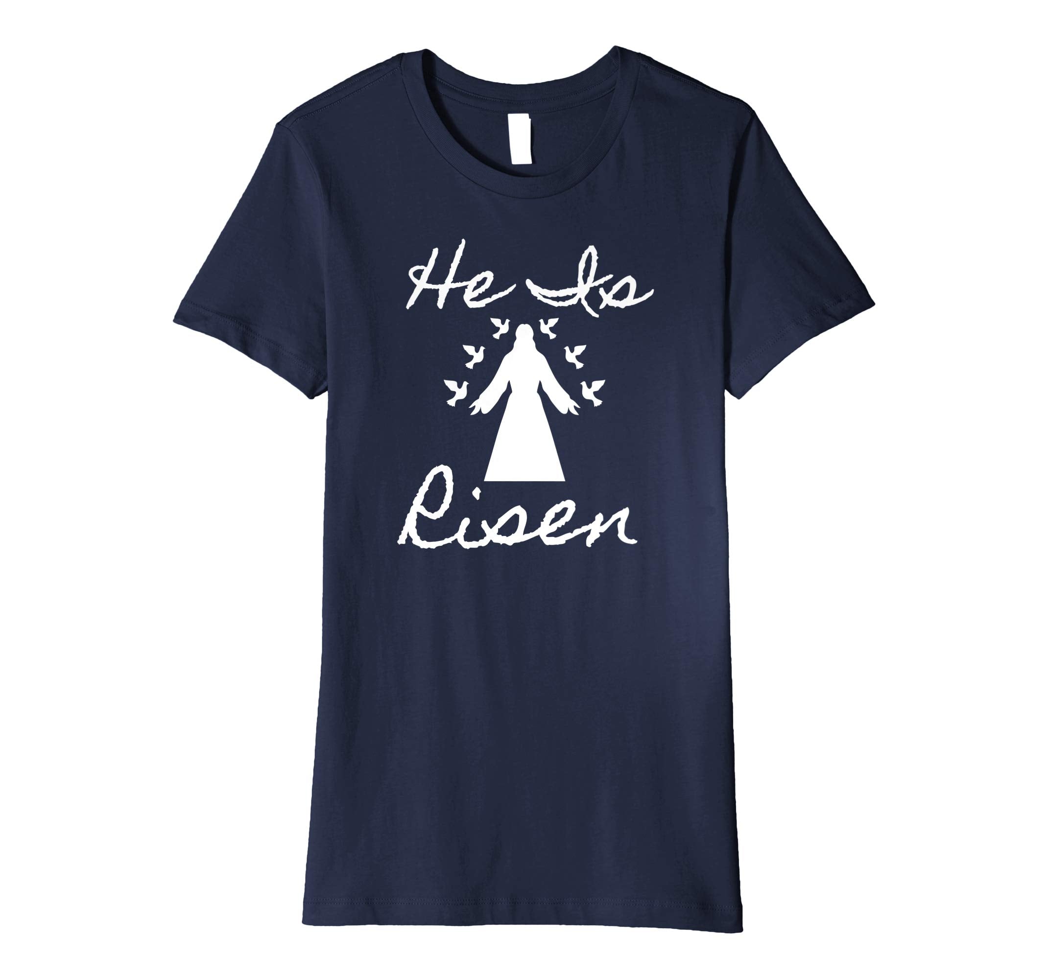Christian Easter He Is Risen Tshirt Peace Birds and Jesus