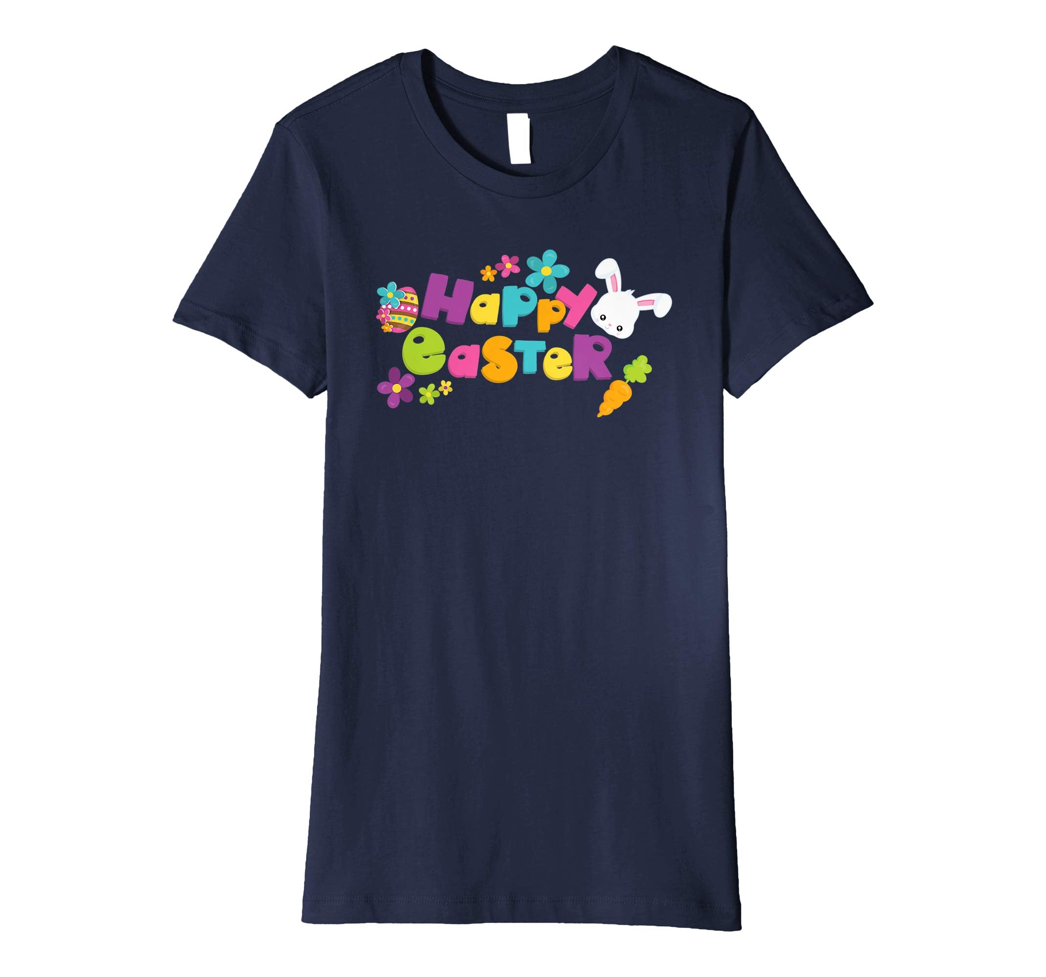 Happy Easter T-Shirt Cute Bunny Flower Carrots TShirt