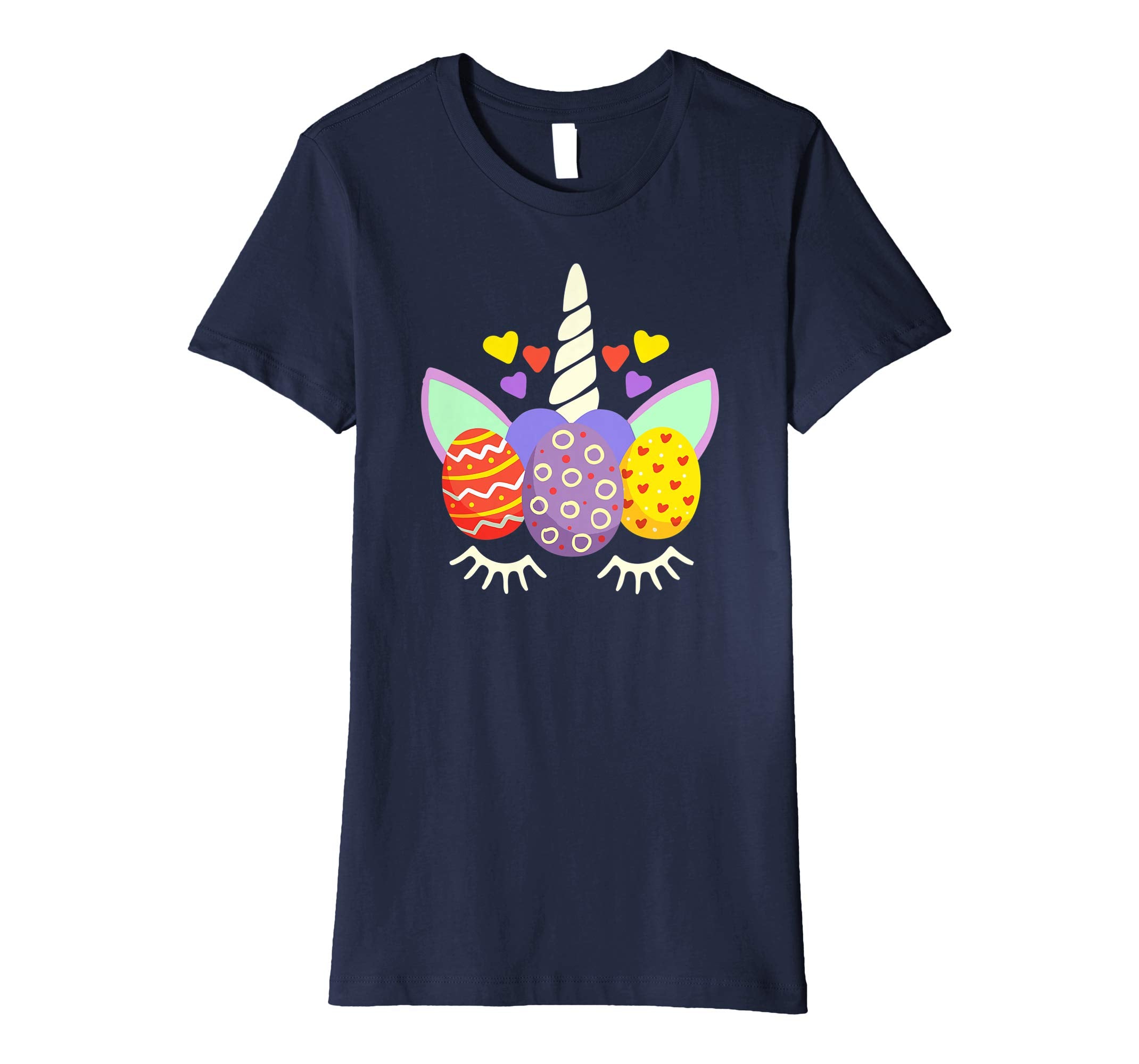 Unicorn Face Egg Hunt Happy Easter Kids Boys Girls T Shirt
