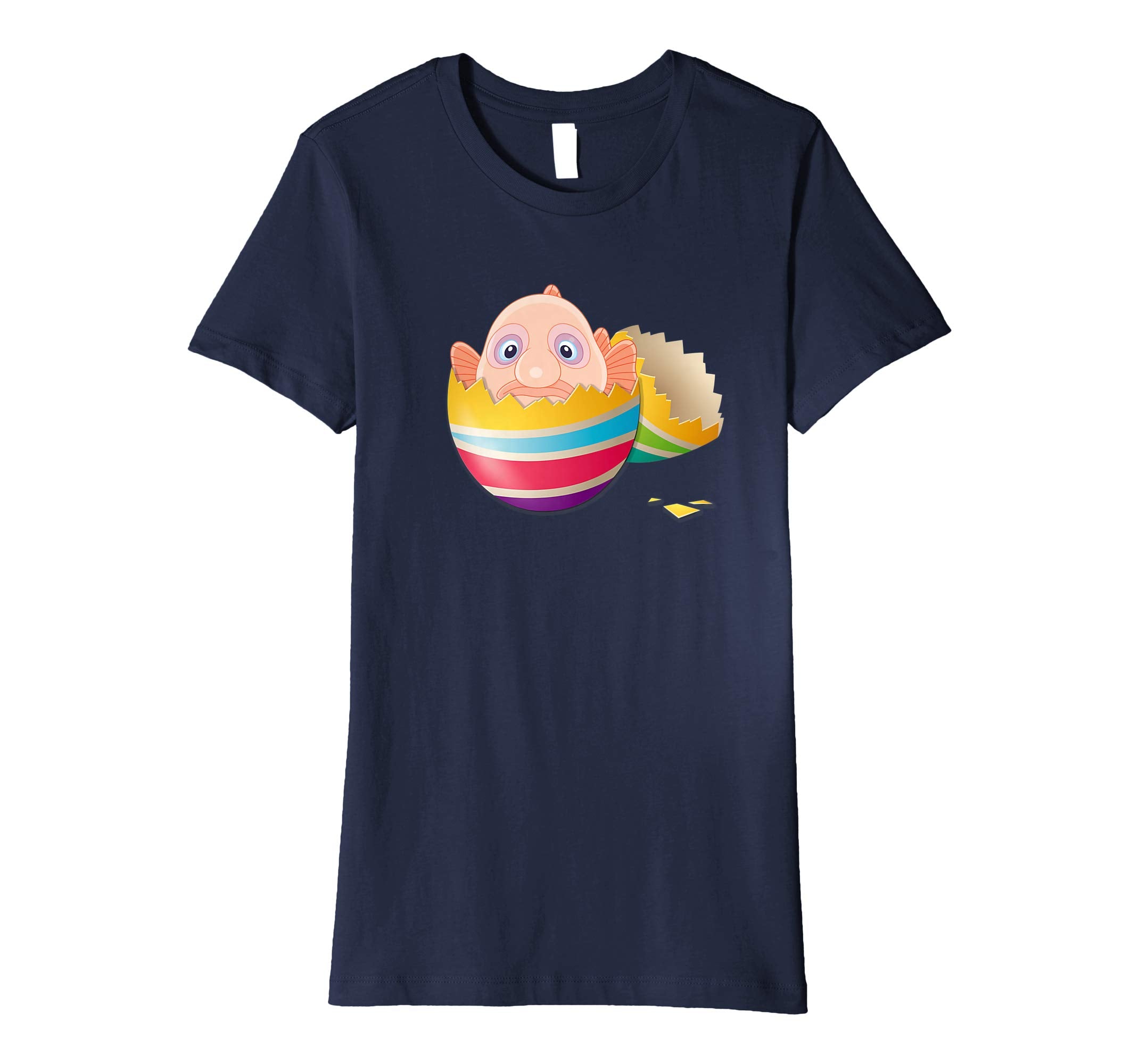 Baby Blob Fish Hatching From Easter Egg Easter Day Shirt