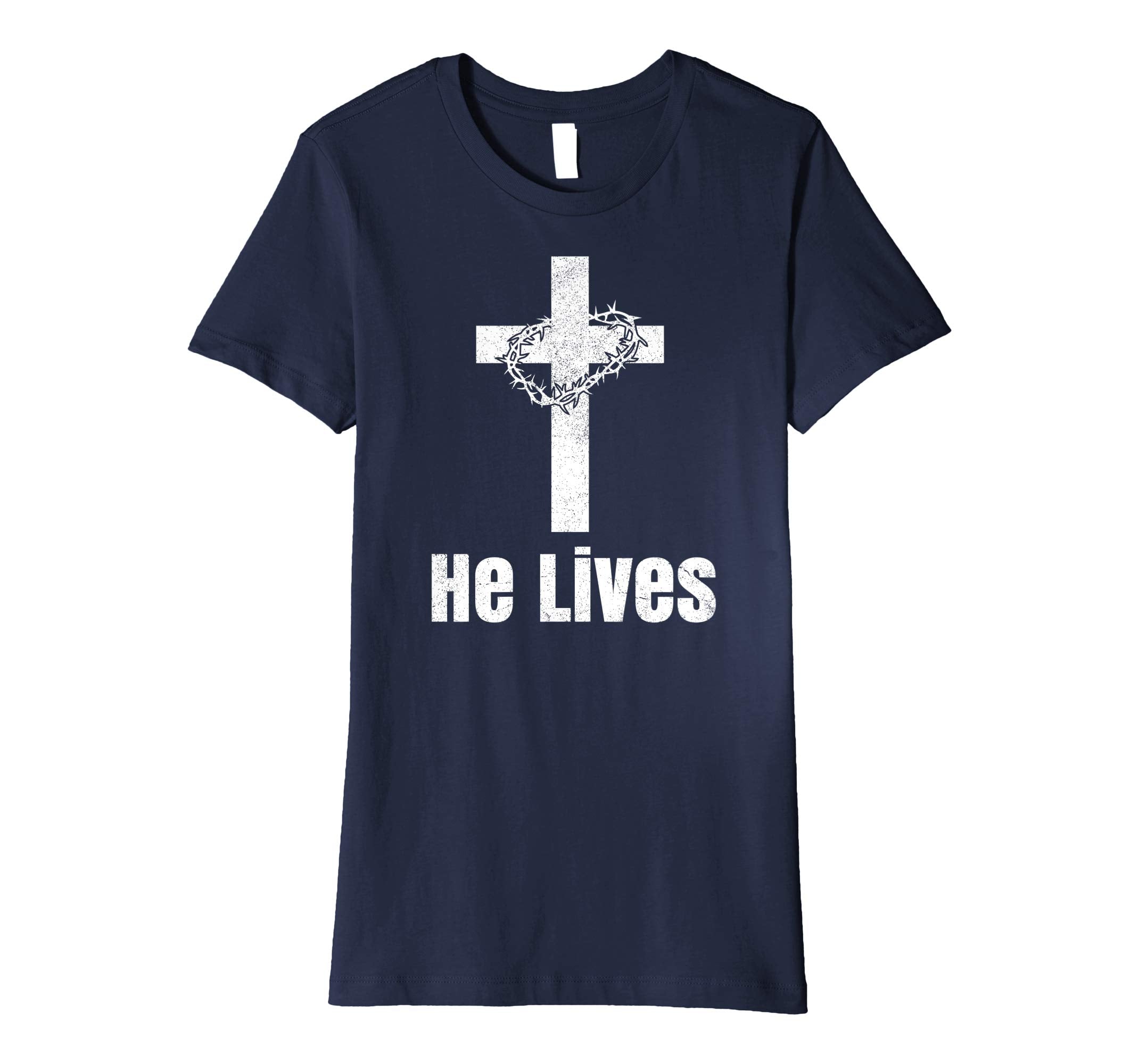 He Lives Easter Religious Christian Jesus Cross T Shirt