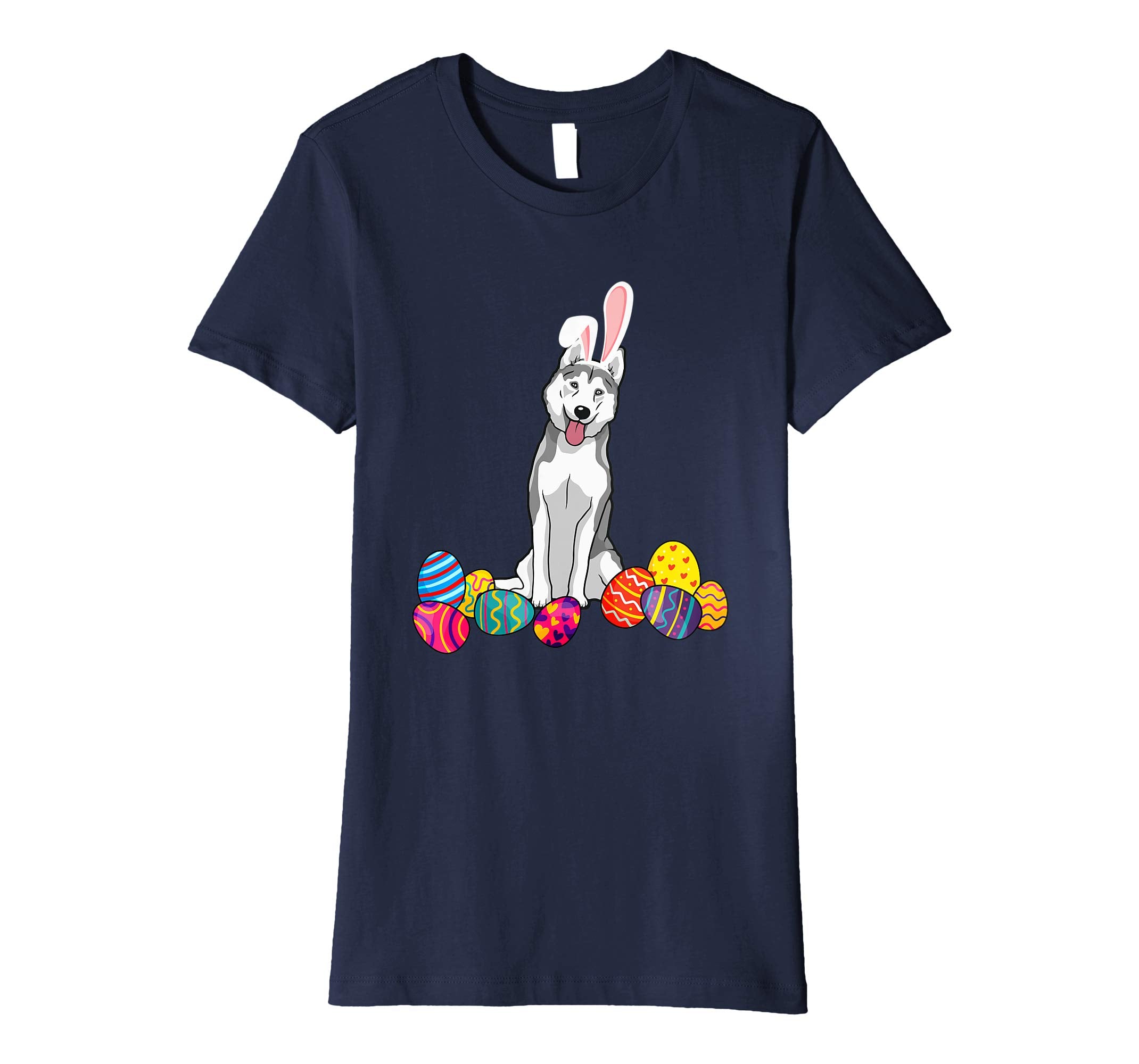 Husky Bunny Ear With Egg Easter Easter Day Shirt
