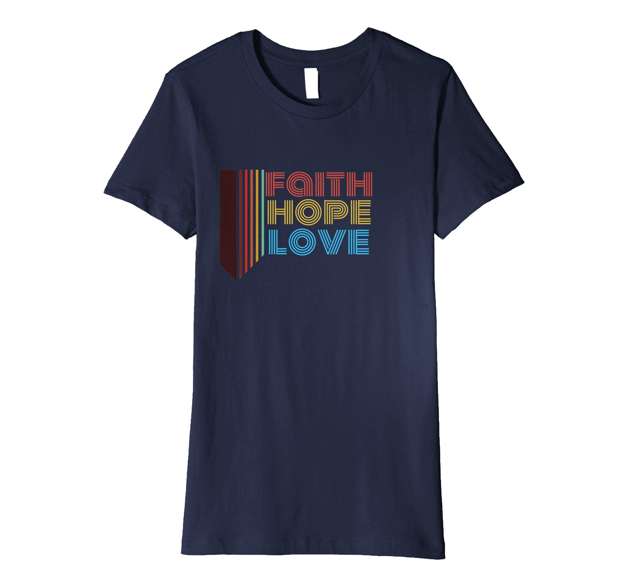 Faith Hope Love Shirt Men Women Youth Easter Vintage Retro