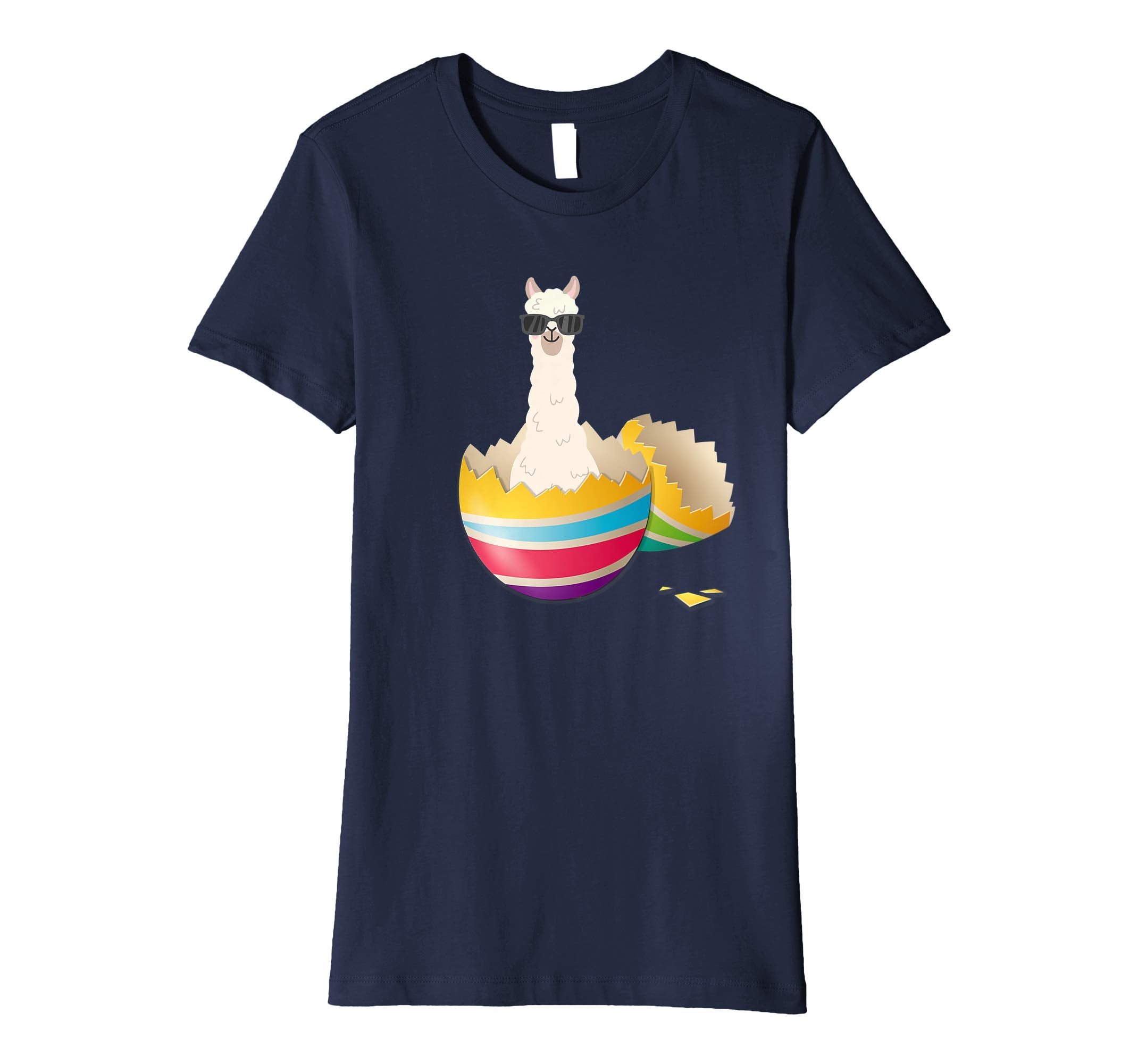 Baby Llama Hatching From Easter Egg Easter Day Shirt