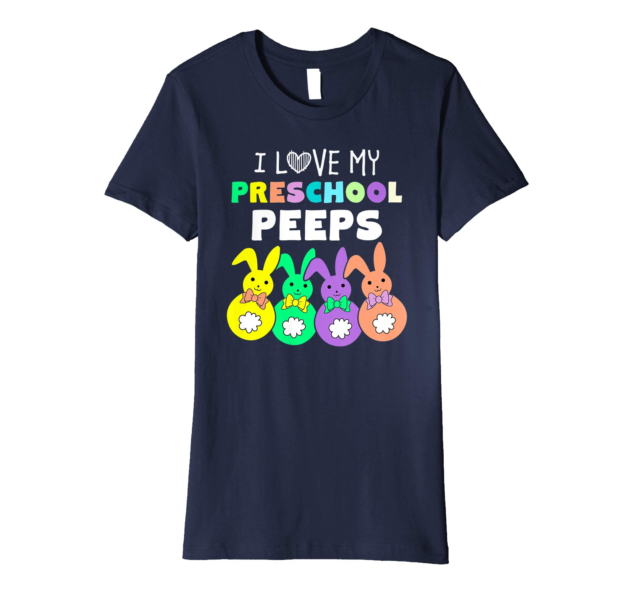 I Love My Preschool Peeps Happy Easter Bunnies Teacher Shirt