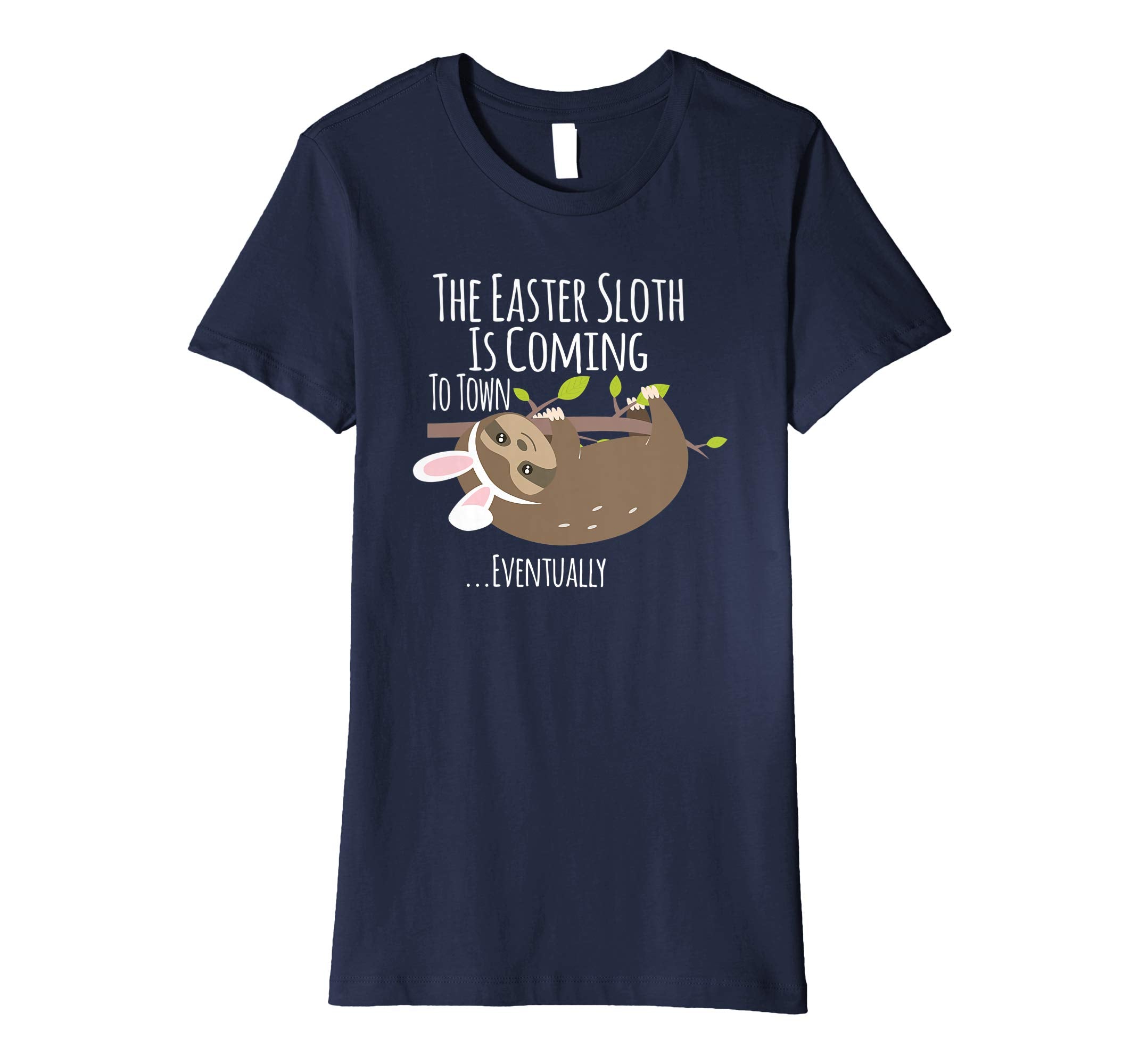 The Easter Sloth With Bunny Ears Funny T Shirt Easter Bunny
