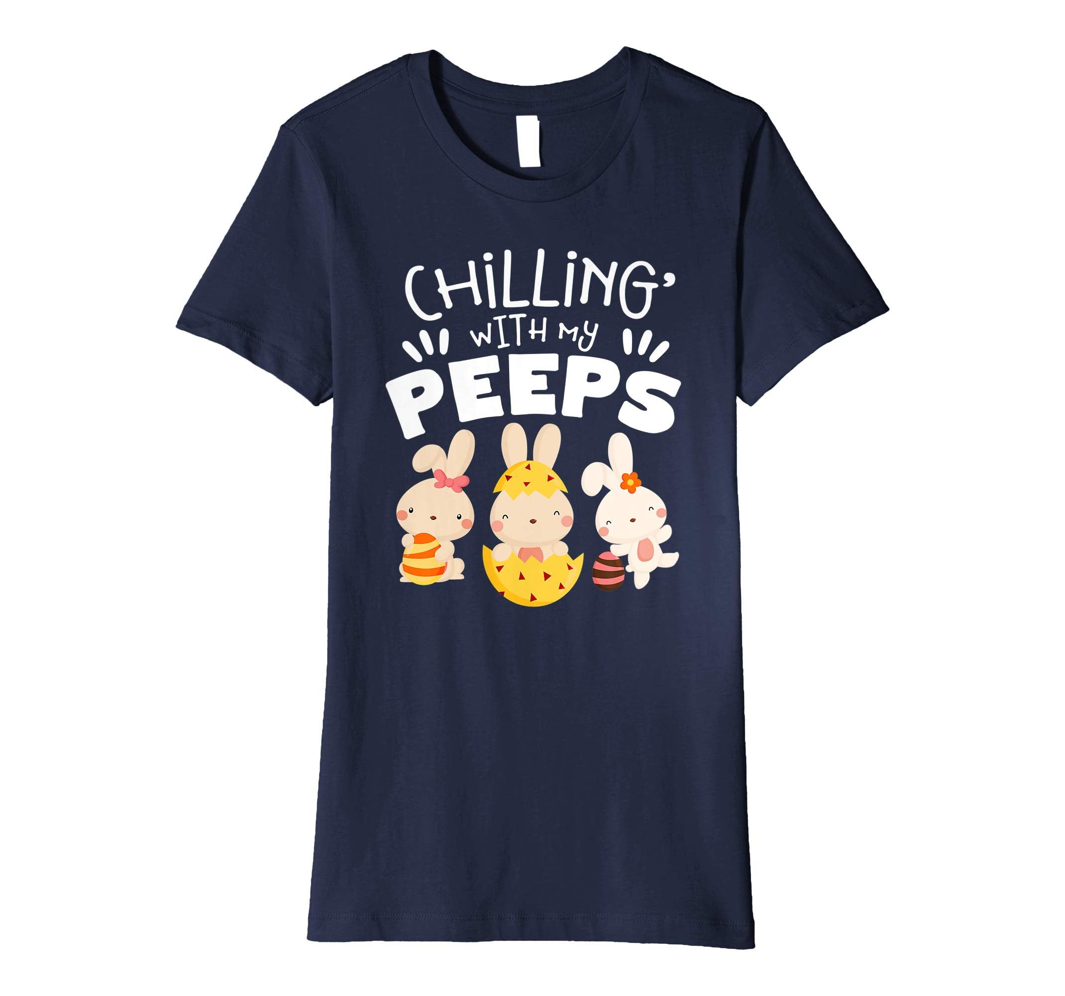 Chillin With My Peeps Happy Easter Kids Boys Girls T Shirt