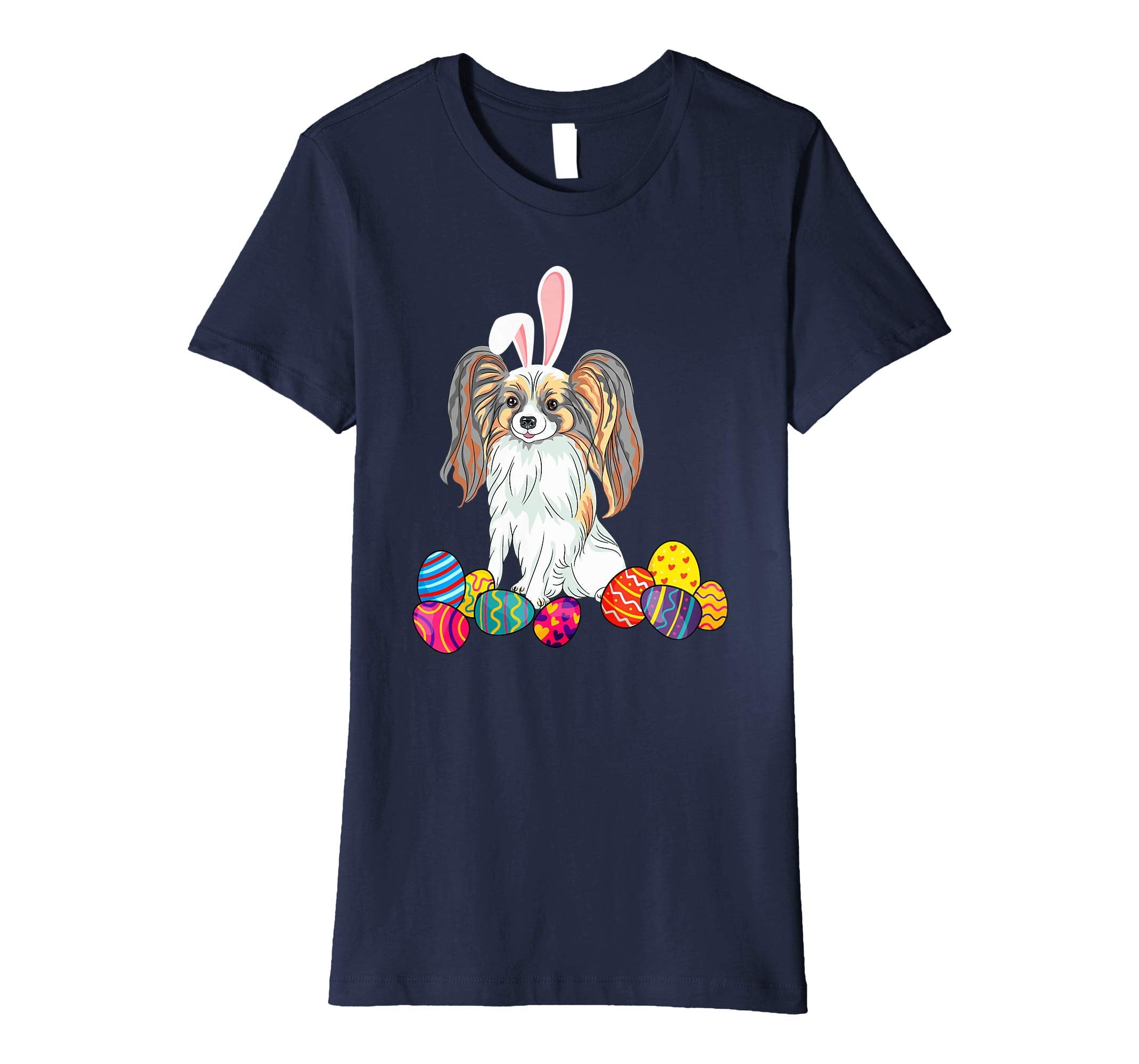 Papillon Bunny Ear With Egg Easter Easter Day Shirt