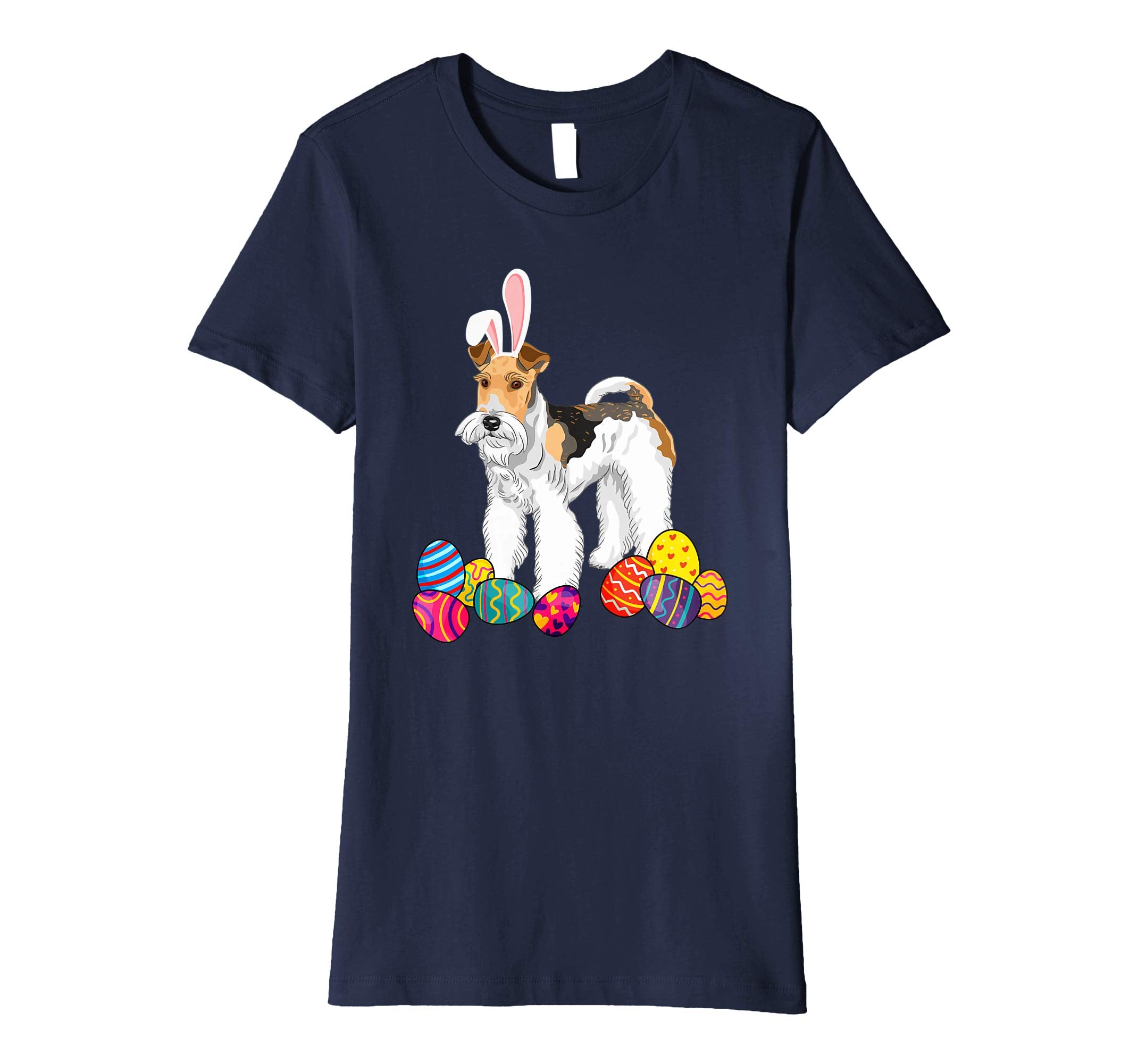 Wire Fox Terrier Bunny Ear With Egg Easter Easter Day Shirt