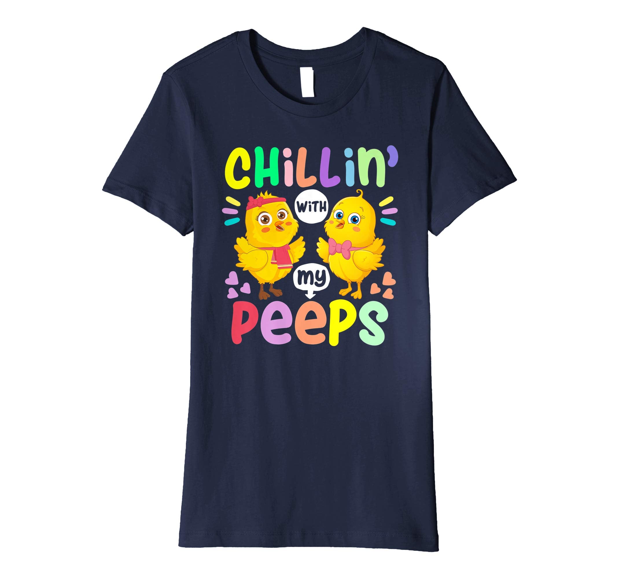 Chillin With My Peeps Happy Easter Kids Boys Girls T Shirt