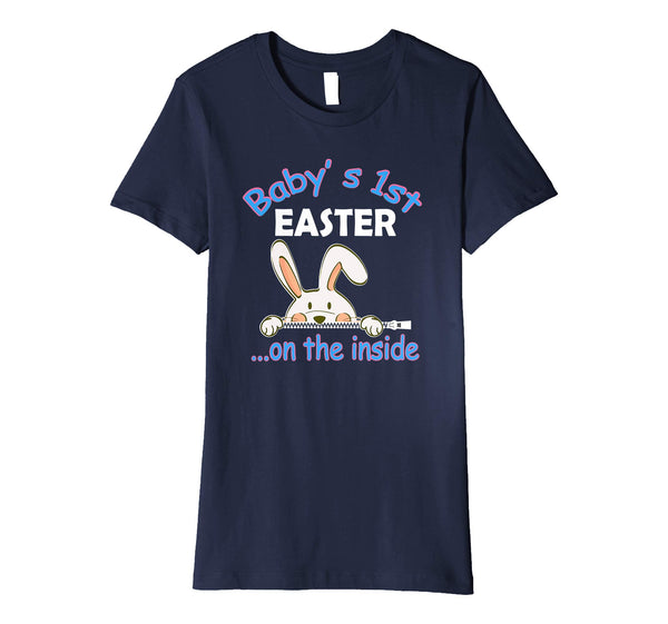 Pregnant Bunny Baby's 1st Easter On The Inside Happy Shirt