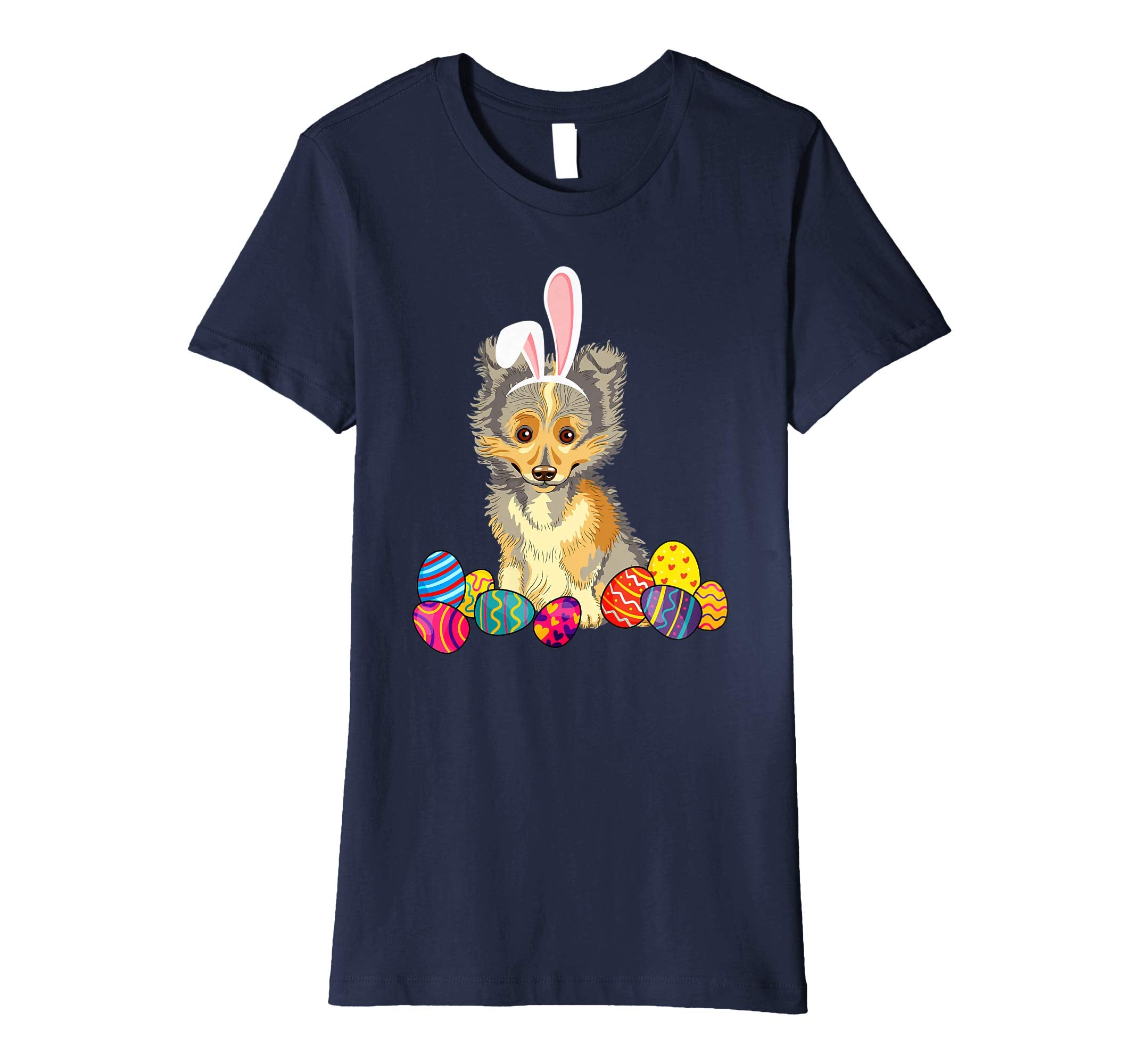 Shetland Sheepdog Bunny Ear With Egg Easter Easter Day Shirt