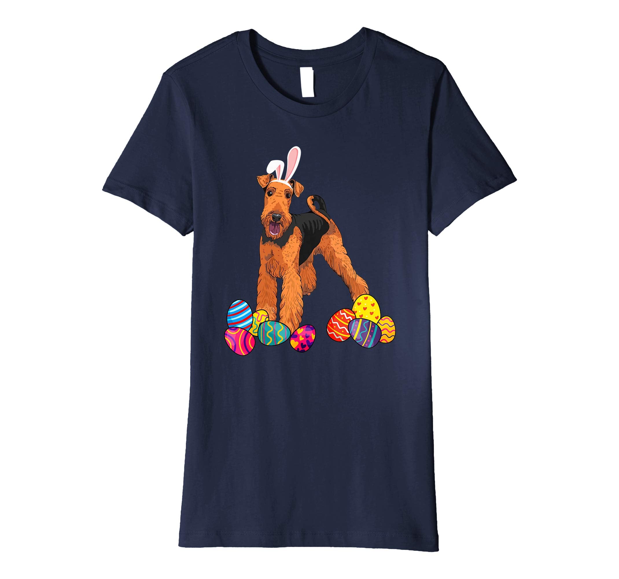 Airedale Terrier Bunny Ear With Egg Easter Easter Day Shirt