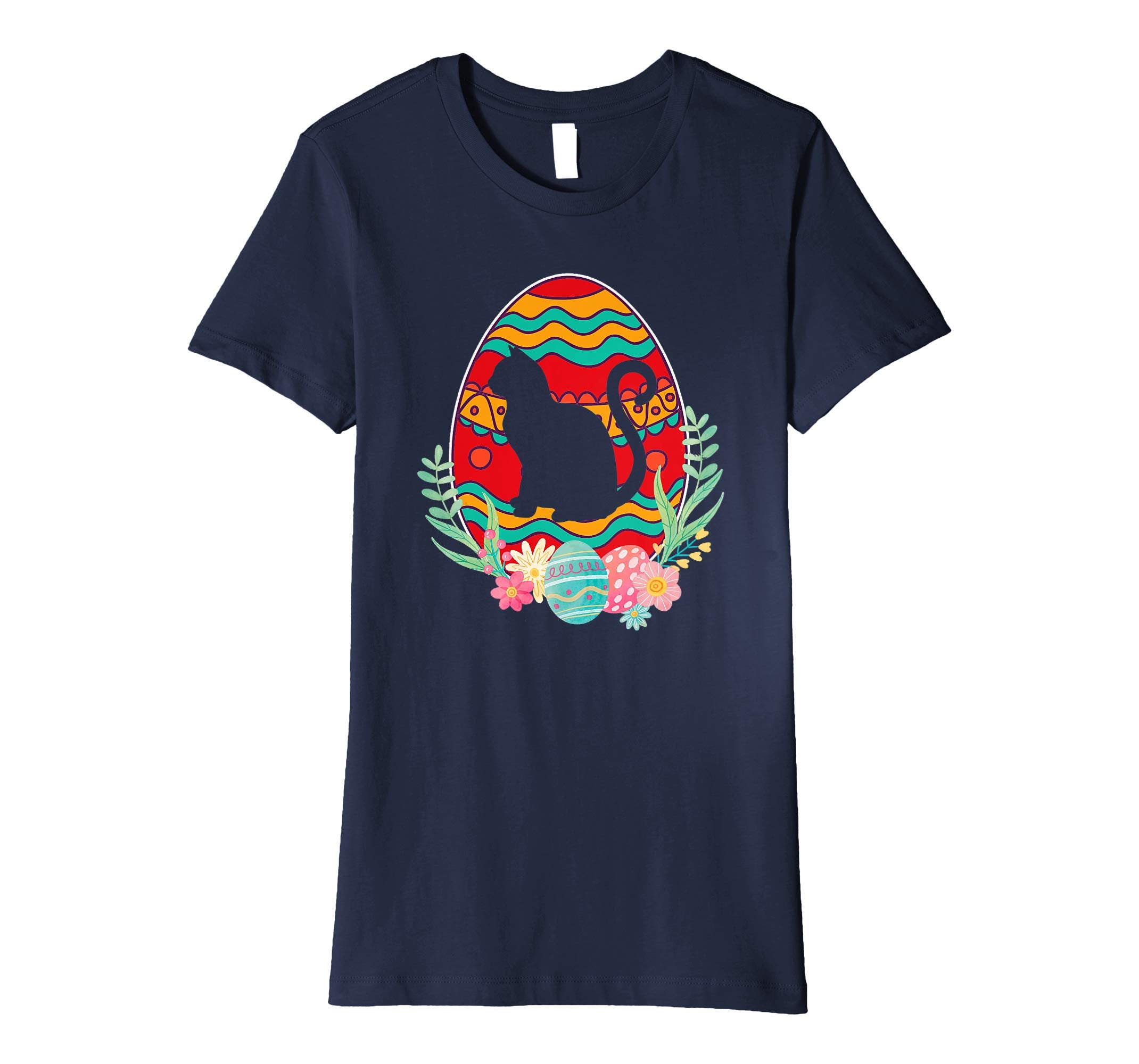 Funny Cat Easter Eggs T-Shirt Gifts for Kids Men Women