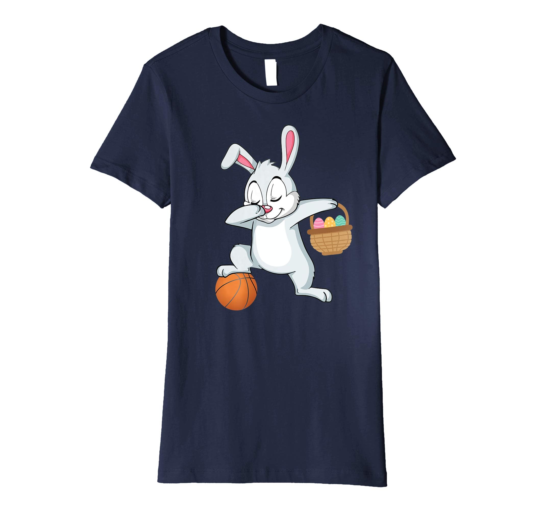 Bunny Rabbit &amp; Easter Eggs Dabbing Playing Basketball Shirt