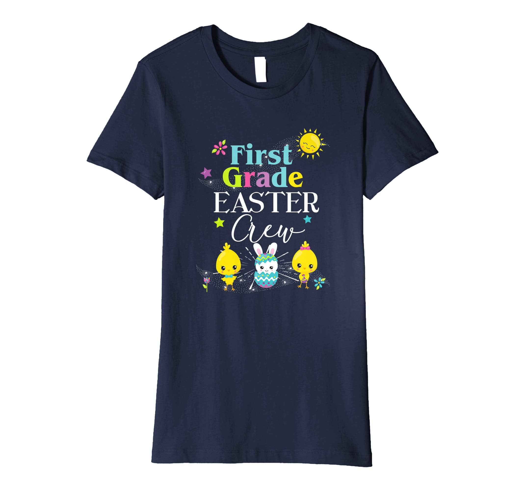 First Grade Teacher Student Easter School Shirt Cute Crew
