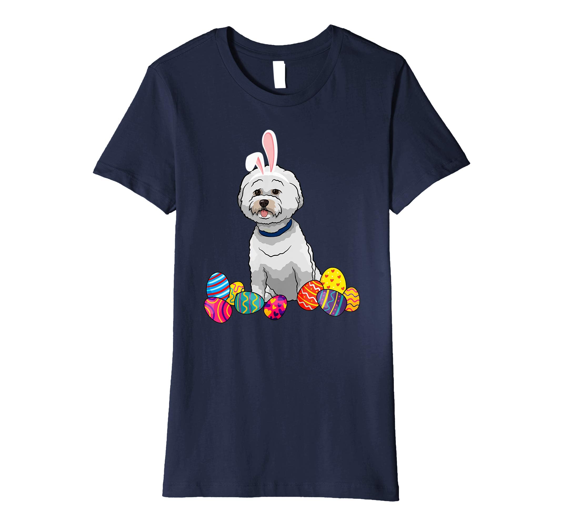 Bichons Frise Bunny Ear With Egg Easter Easter Day Shirt