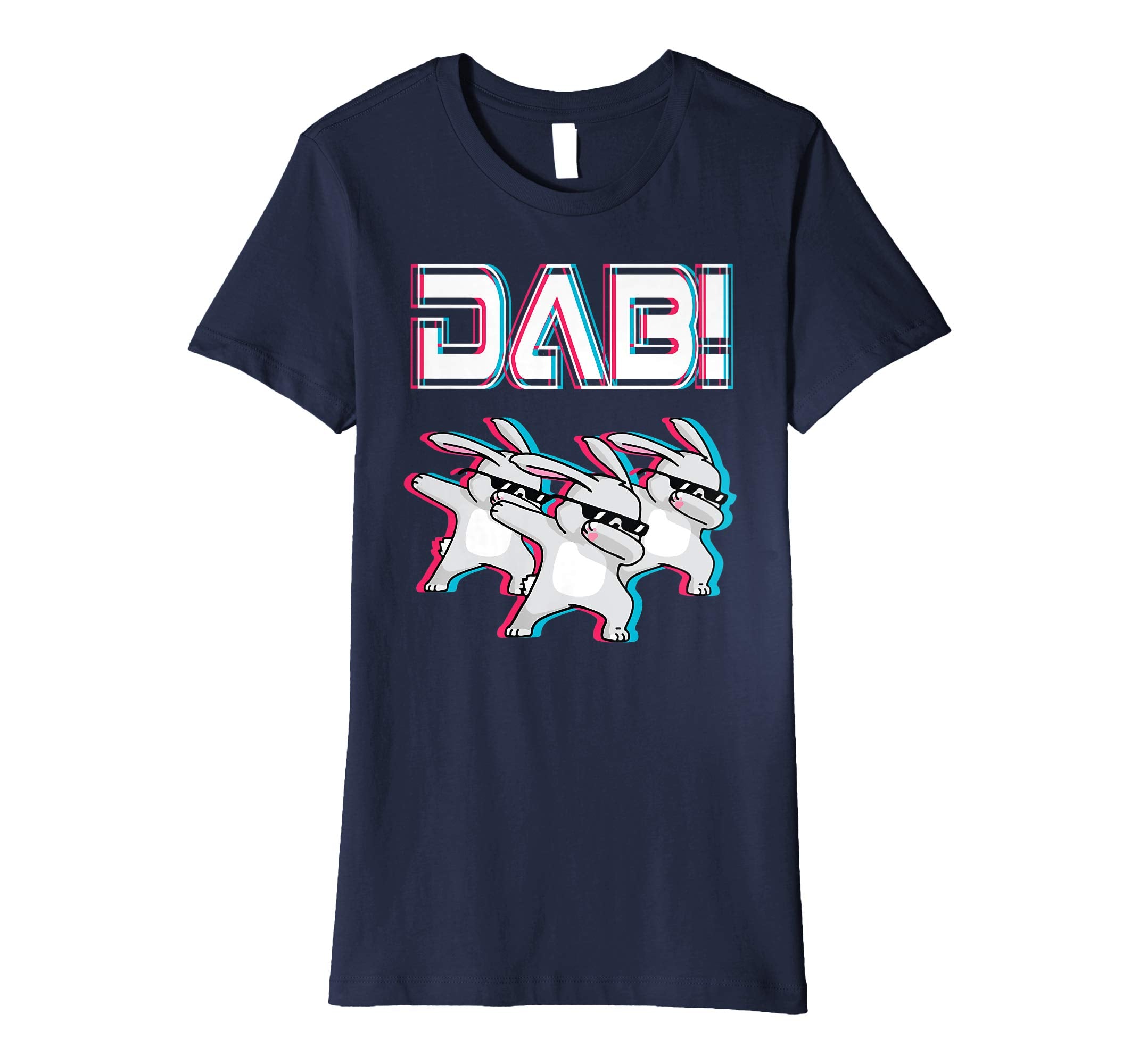 Vintage Three Bunny Dabbing Dancing Happy Easter Shirt DAB