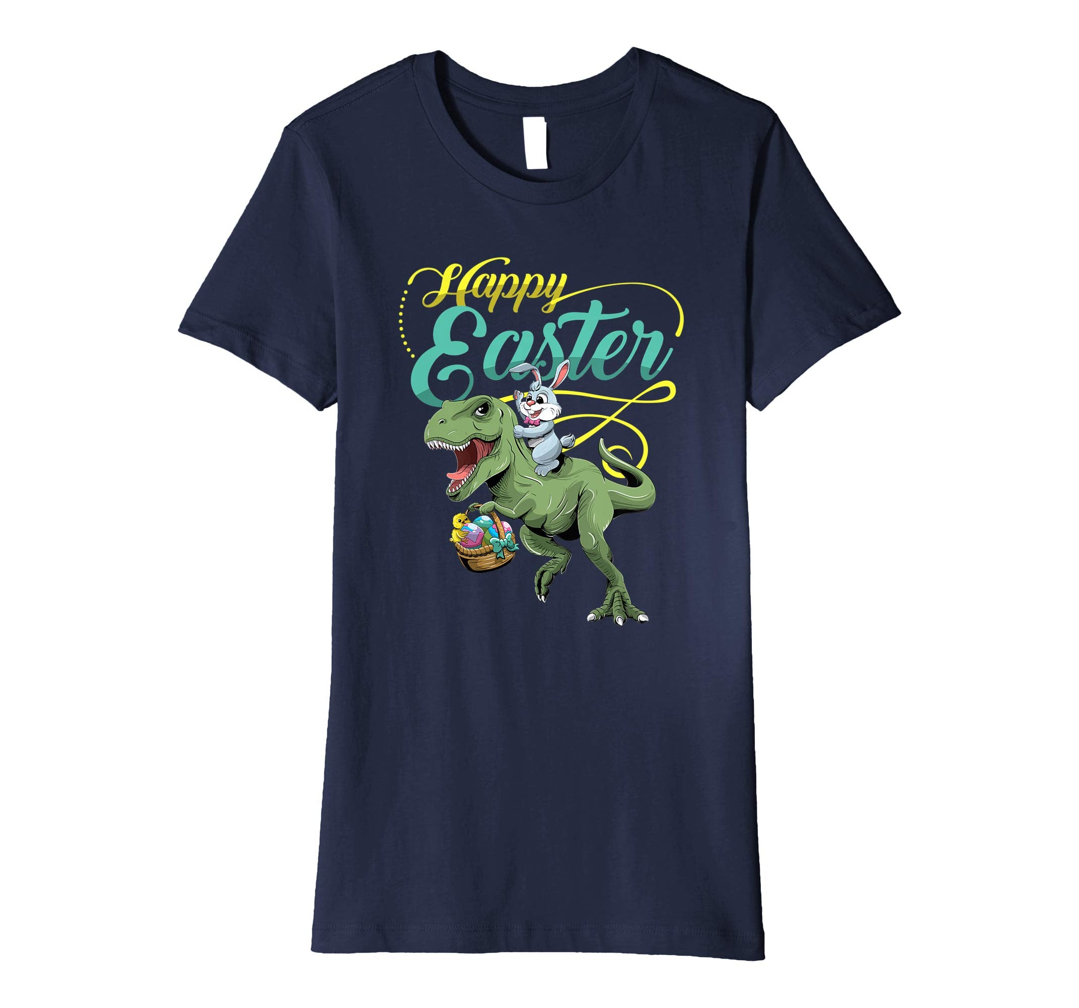 Easter T Shirt for Kids with Cool Bunny and T-rex Egg Hunt