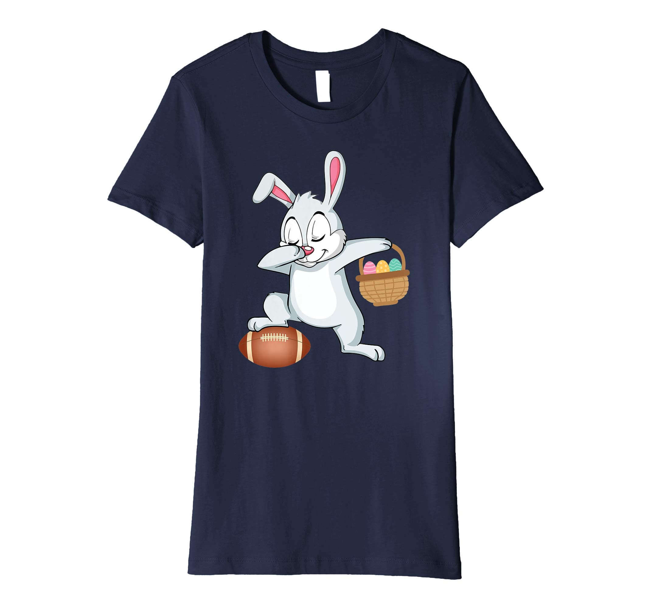 Bunny Rabbit With Easter Eggs Dabbing Playing Football Shirt