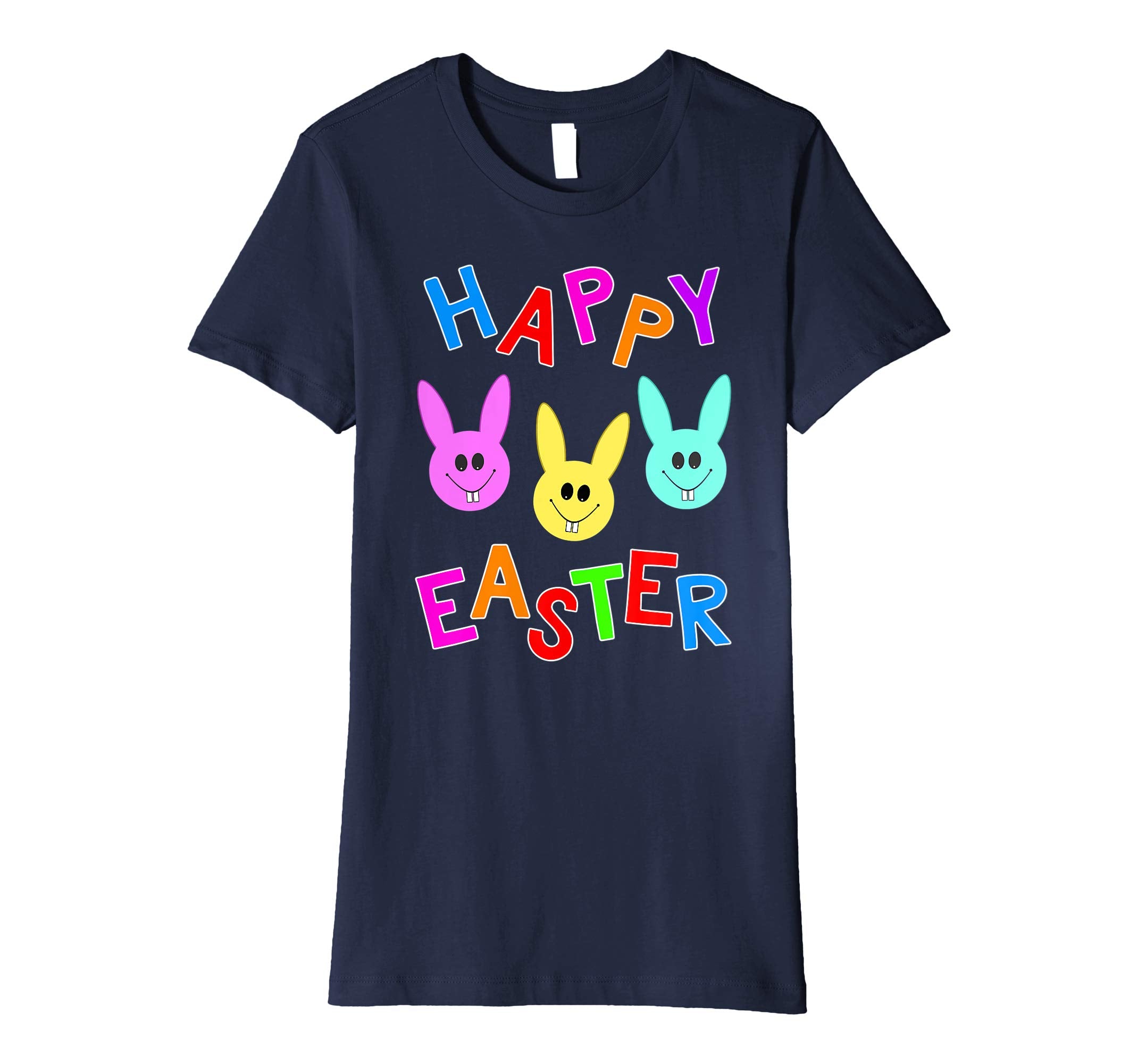 Happy Easter T shirt Cute Bunnies Colorful Bunny Boys Girls
