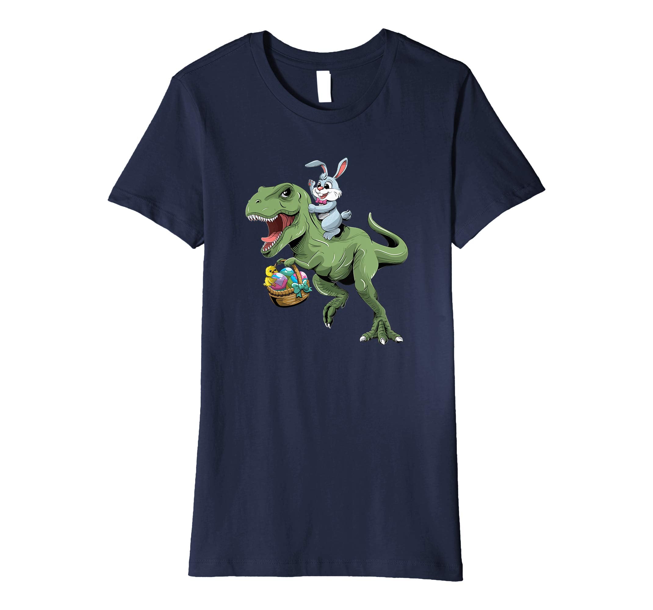 Easter T Shirt for Kids with Cool Bunny and T-rex Egg Hunt