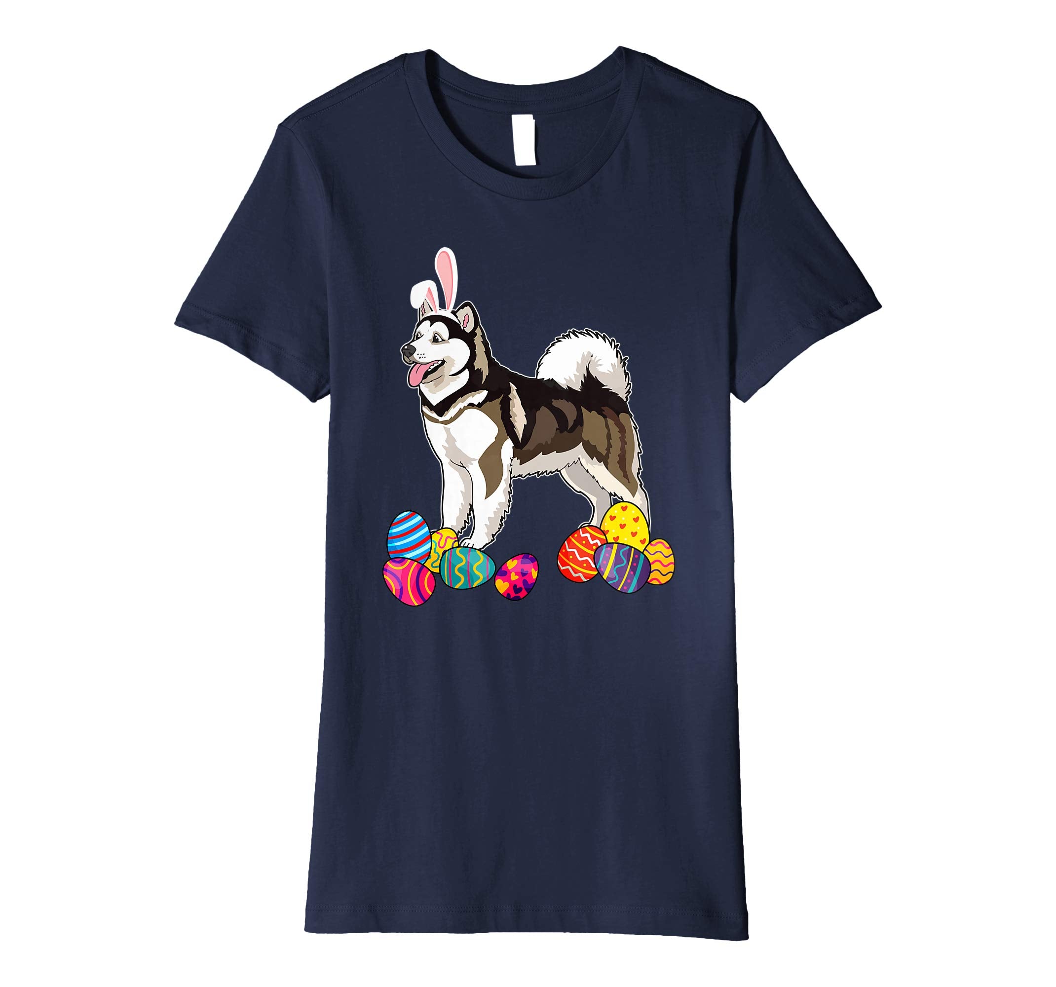Alaskan Malamute Bunny Ear With Egg Easter Easter Day Shirt
