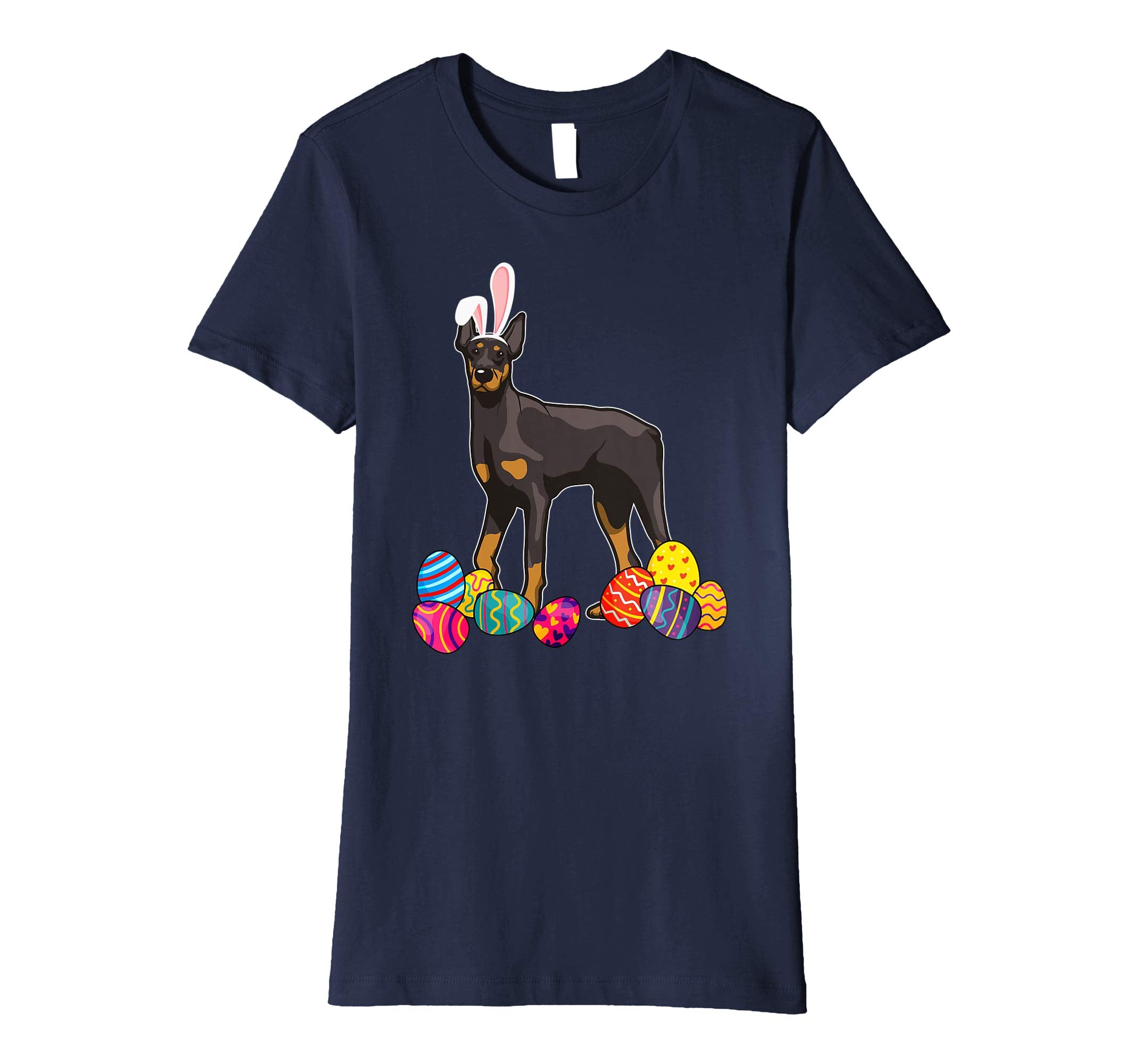 Doberman Bunny Ear With Egg Easter Easter Day Shirt