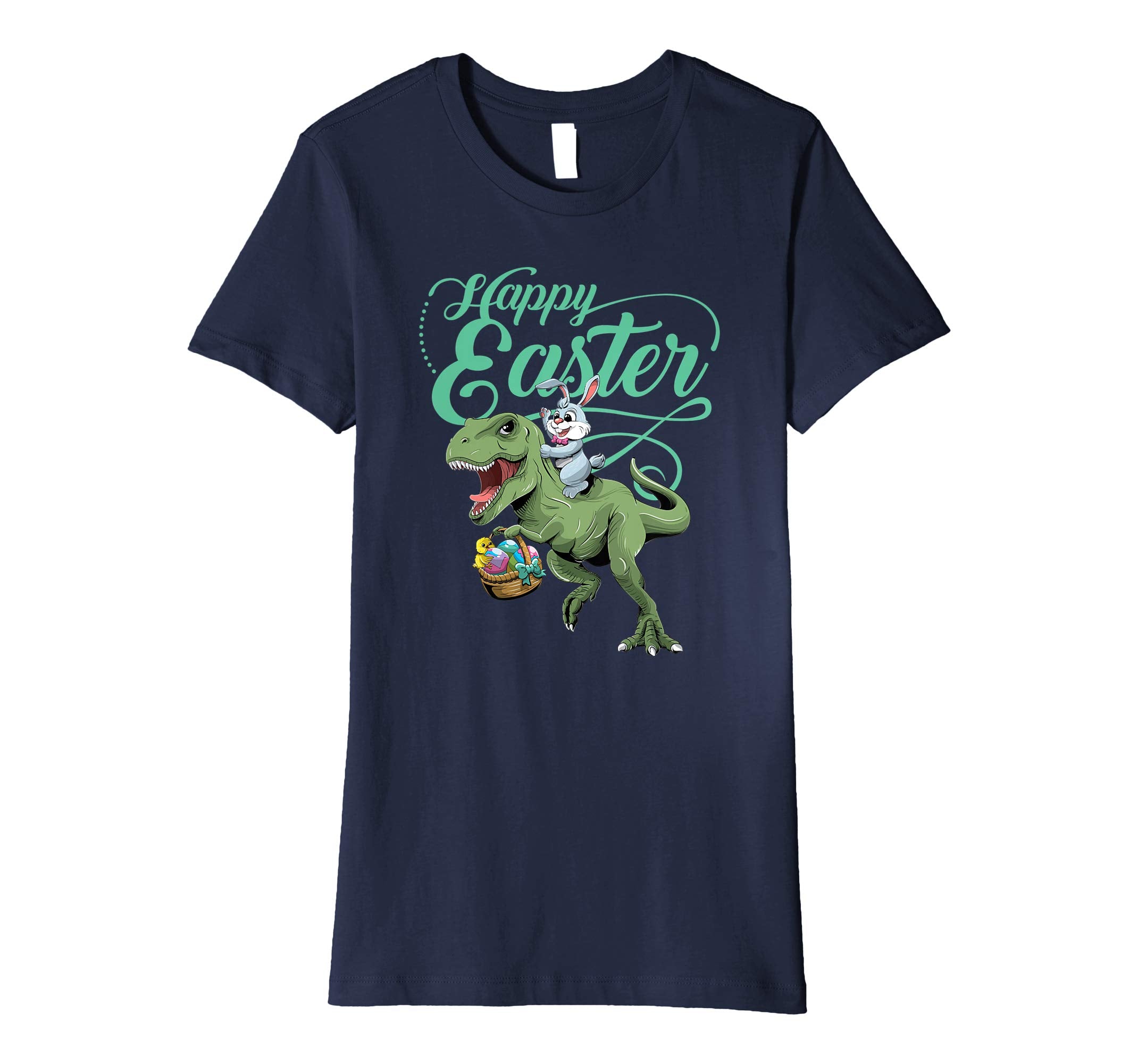 Easter T Shirt for Kids with Cool Bunny and T-rex Egg Hunt