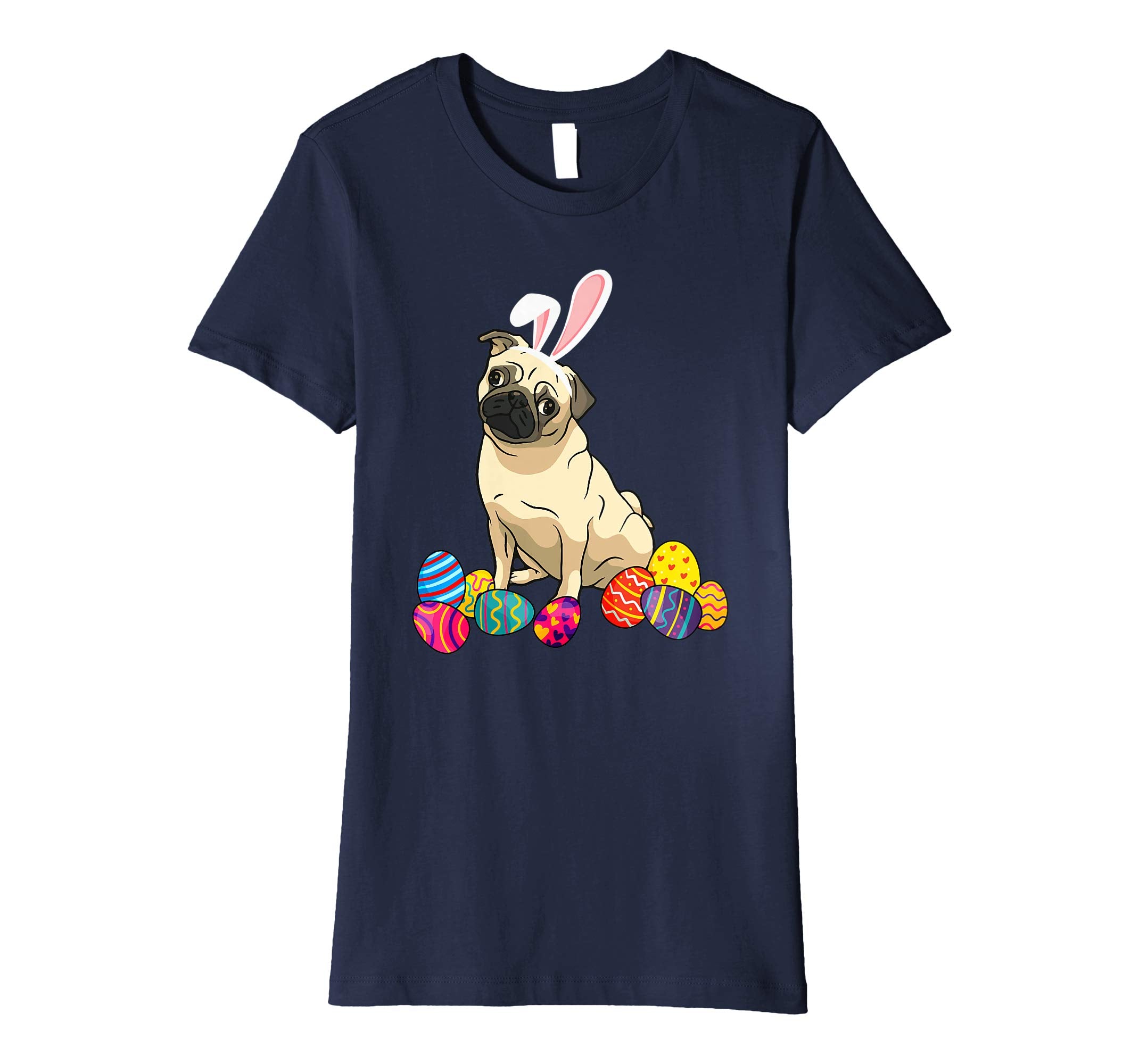 Pug Bunny Ear With Egg Easter Easter Day Shirt