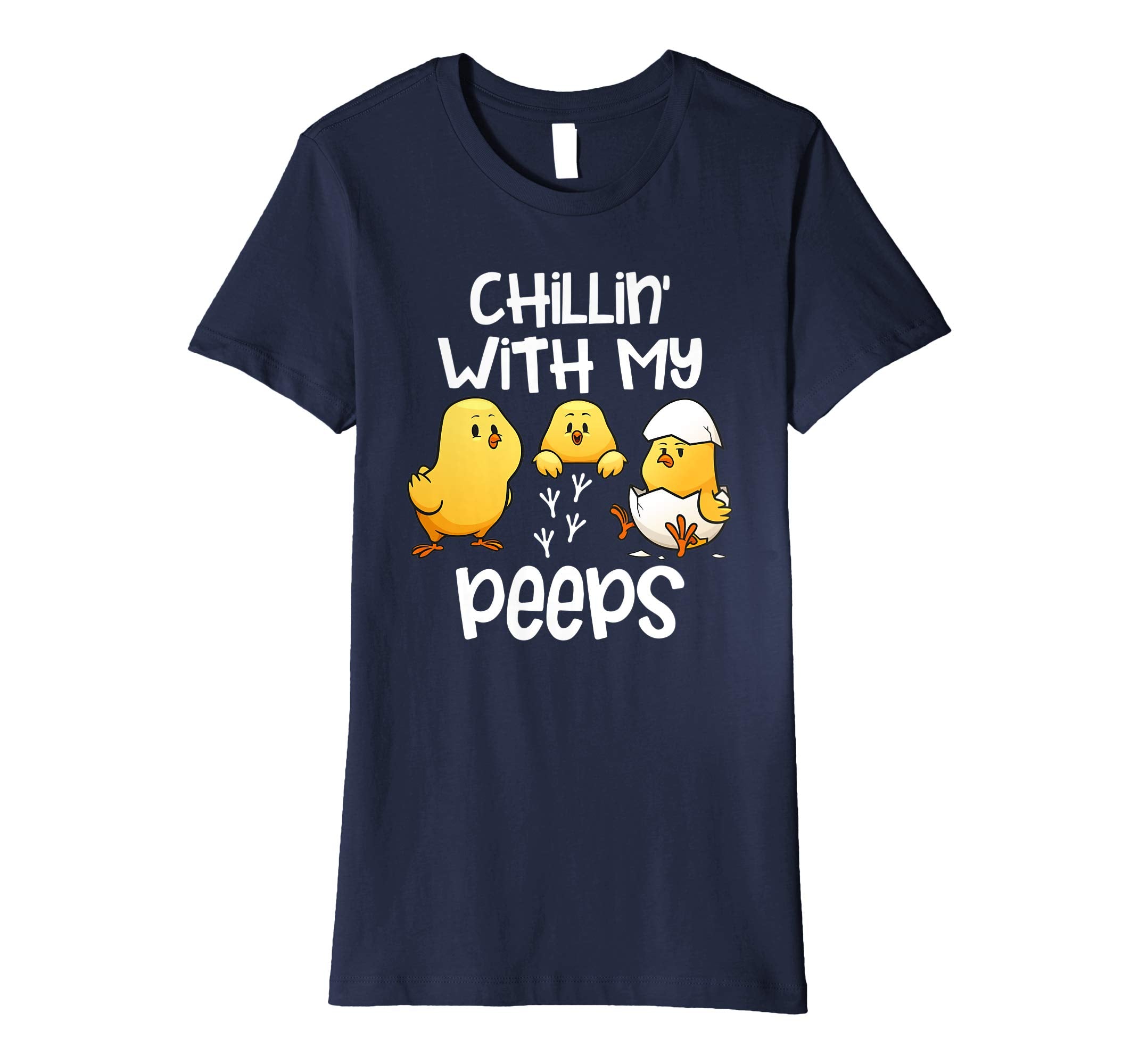 Chillin With My Peeps Happy Easter Kids Boys Girls T Shirt
