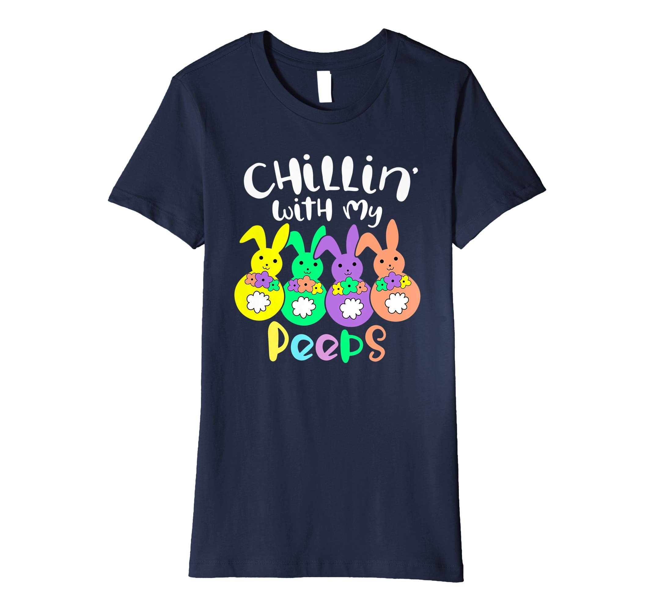 Chillin With My Peeps Happy Easter Kids Boys Girls T Shirt