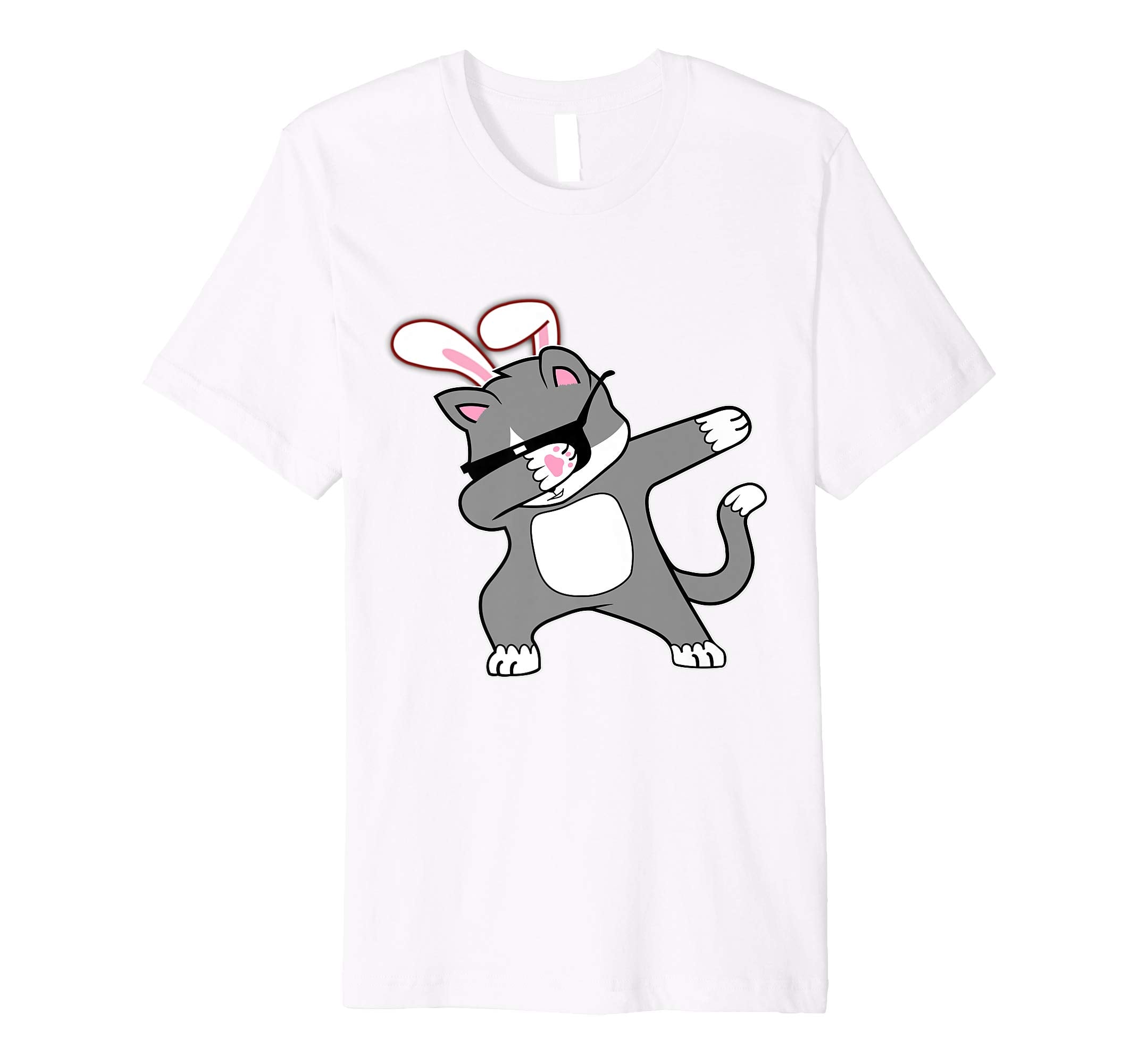 This Easter Bunny Dabbing Cat Tshirt Rabbit Ears Animal Gift