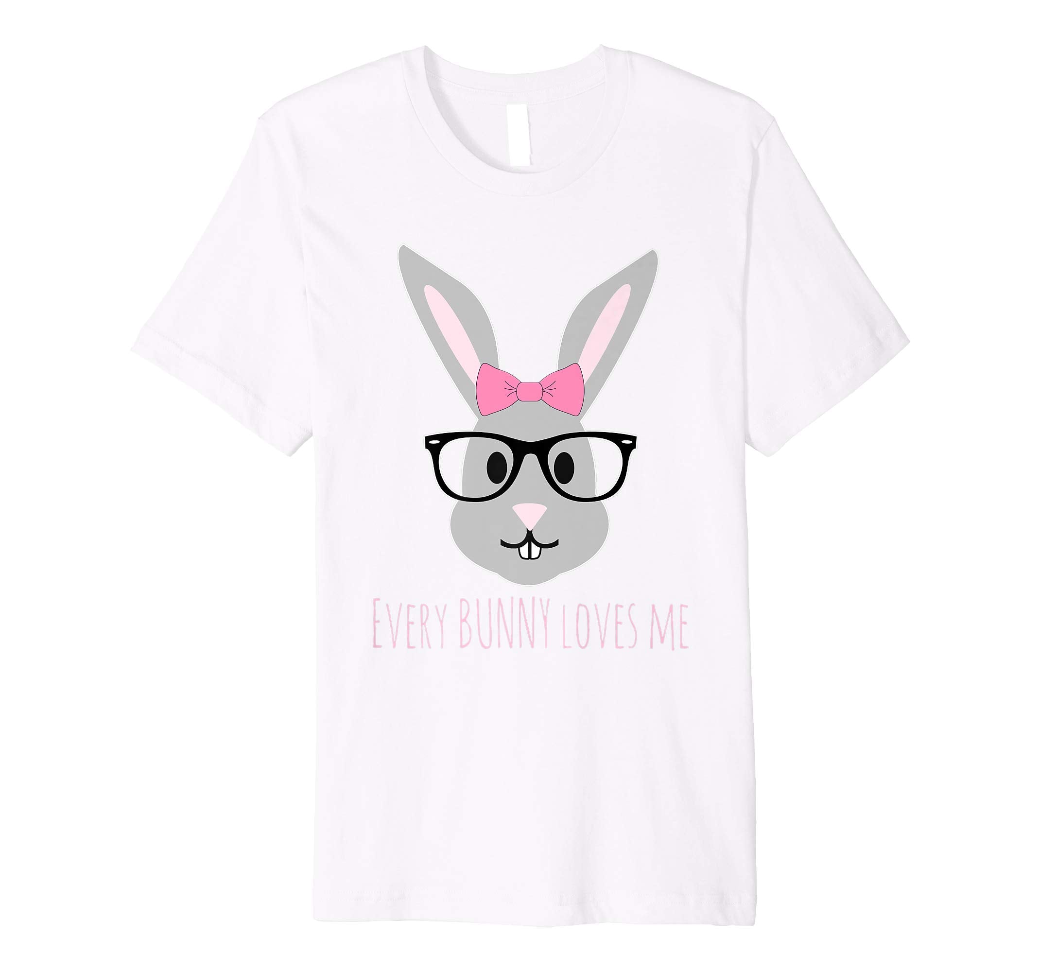 Happy Easter T-Shirt Cute Girl Bunny with Glasses TShirt