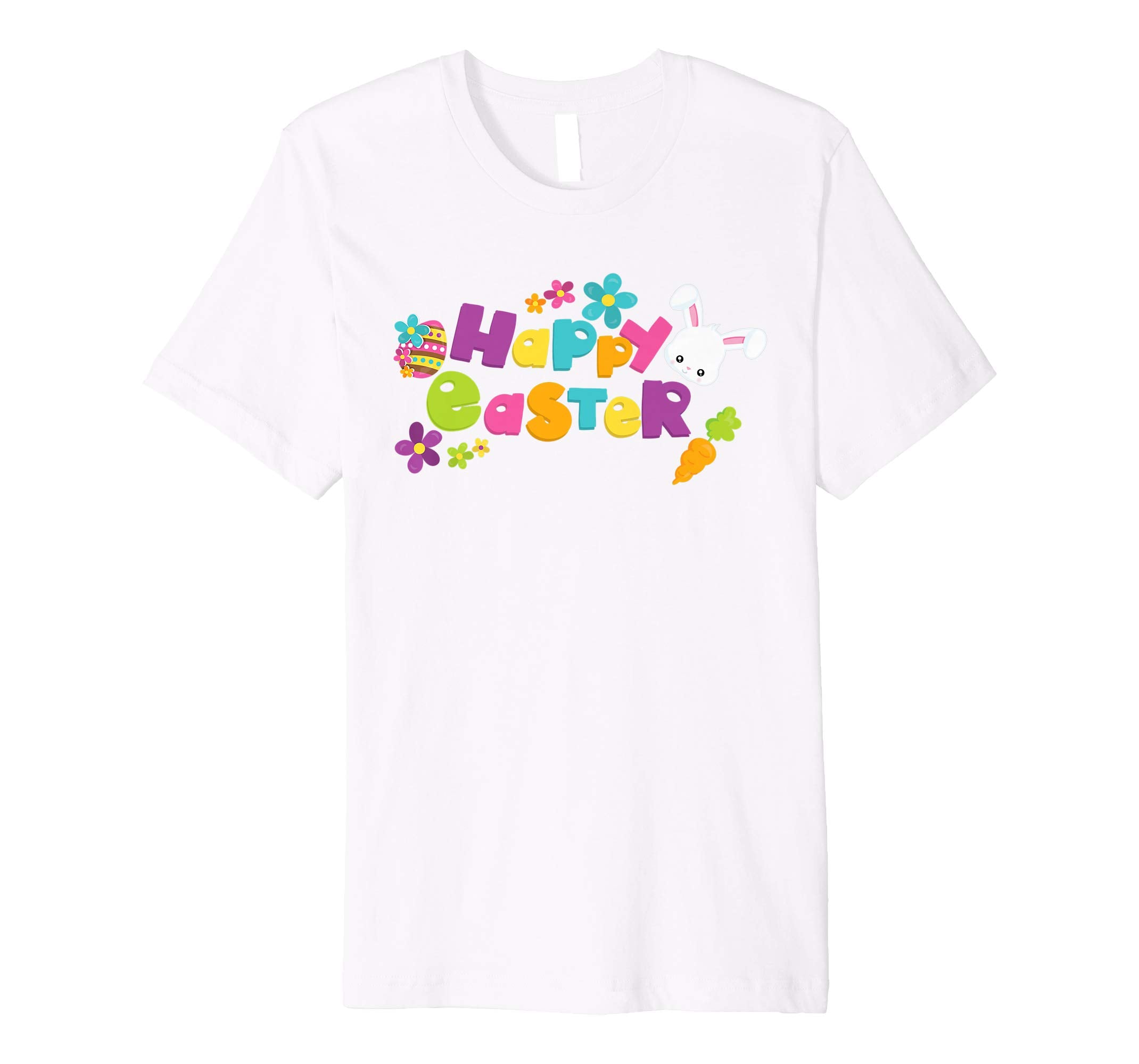 Happy Easter T-Shirt Cute Bunny Flower Carrots TShirt