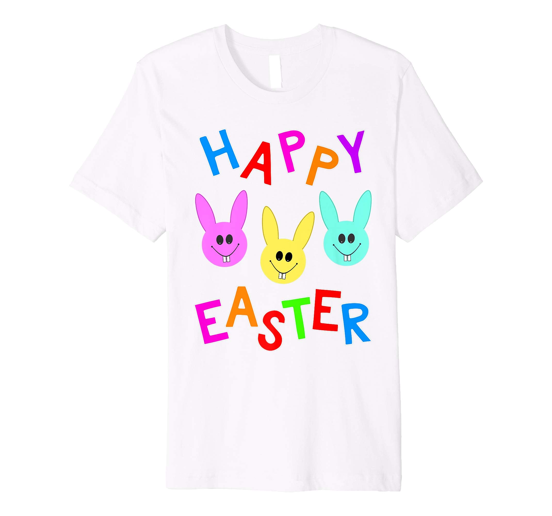 Happy Easter T shirt Cute Bunnies Colorful Bunny Boys Girls