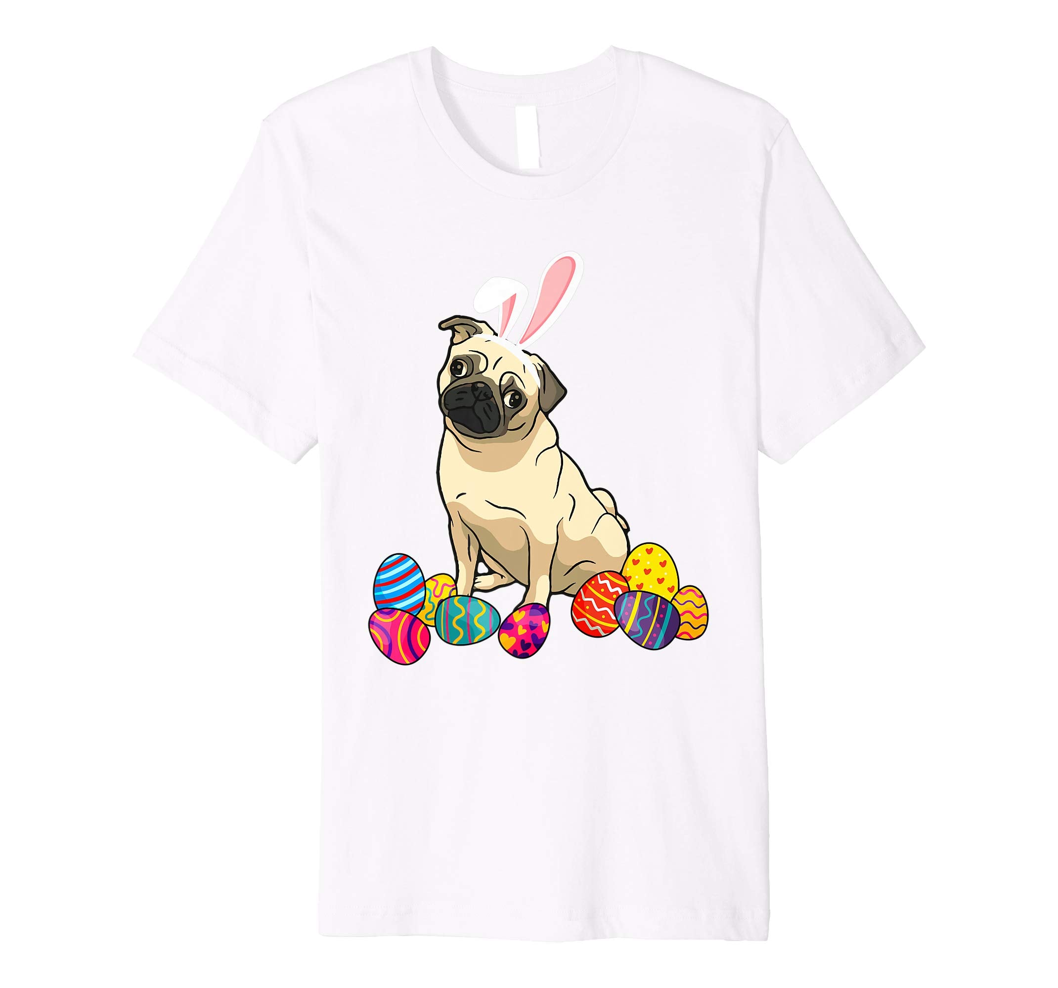 Pug Bunny Ear With Egg Easter Easter Day Shirt