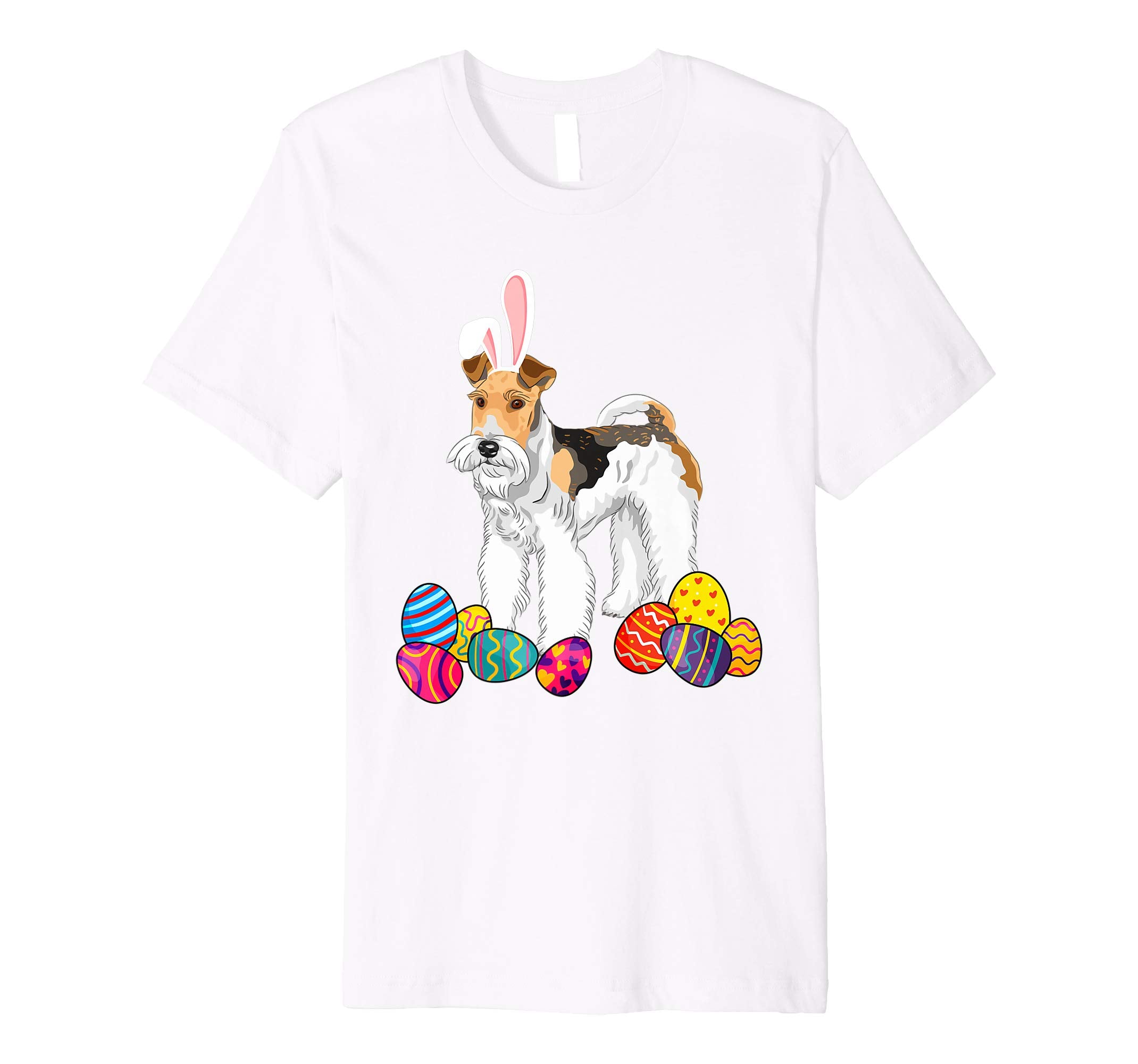 Wire Fox Terrier Bunny Ear With Egg Easter Easter Day Shirt