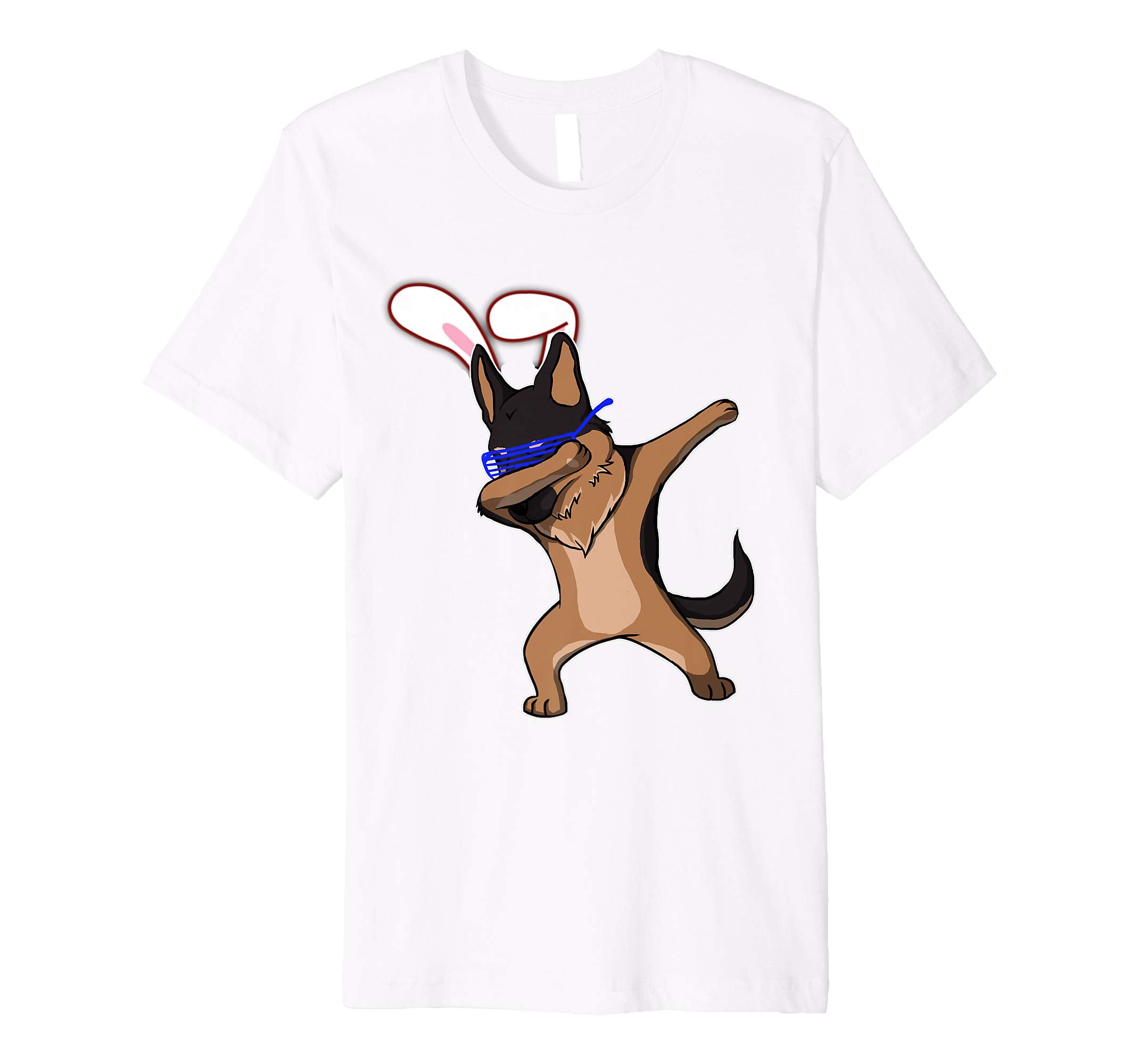 Easter Bunny Dabbing German Shepherd Dog Tshirt Rabbit Ears
