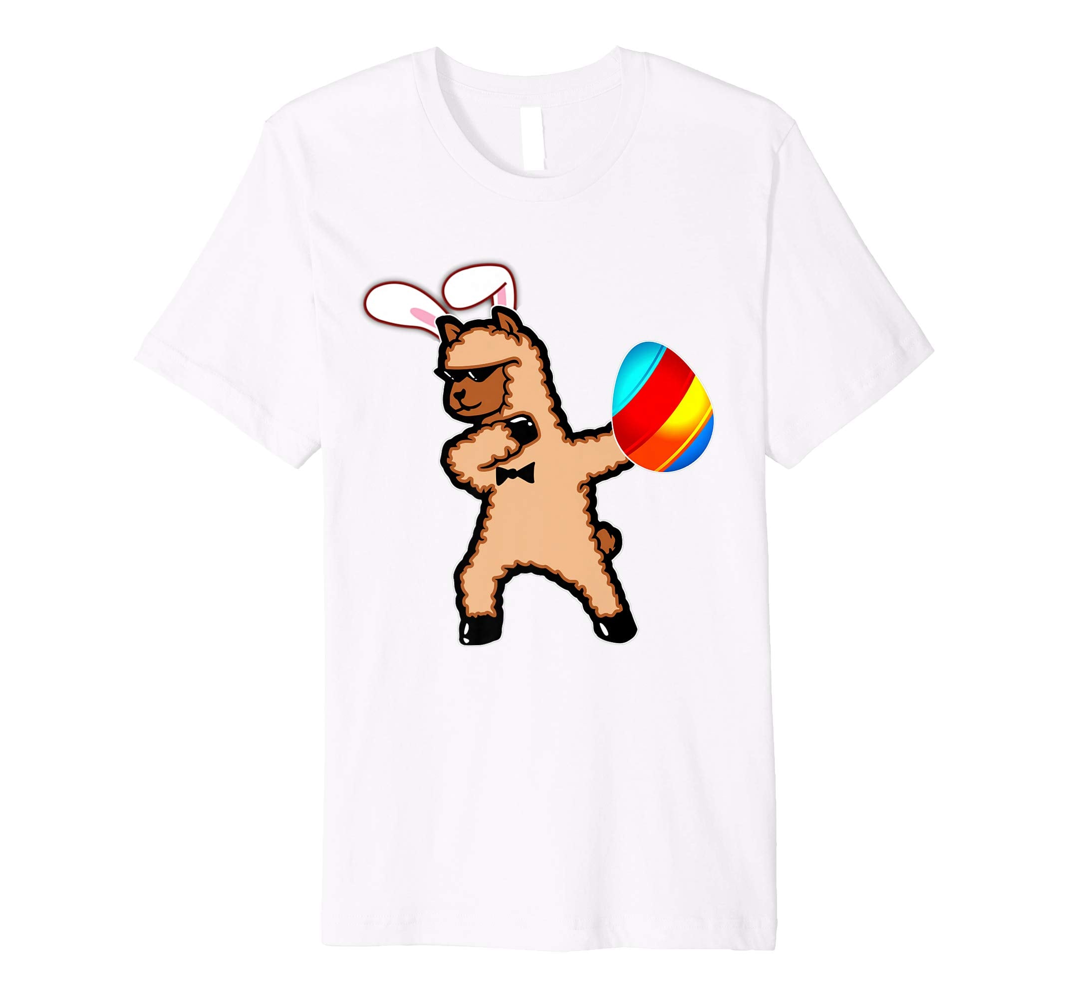 Easter Bunny Dabbing Llama Alpaca Tshirt Egg Ears Gift