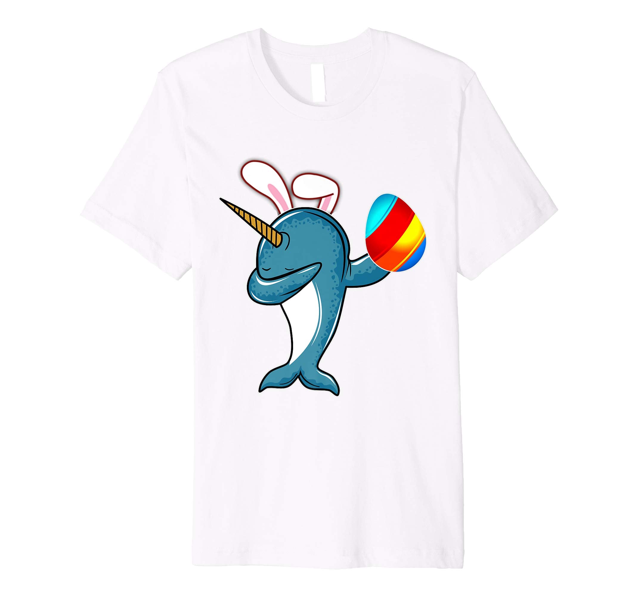 Easter Bunny Dabbing Narwhal Unicorn Tshirt Egg Ears Gift